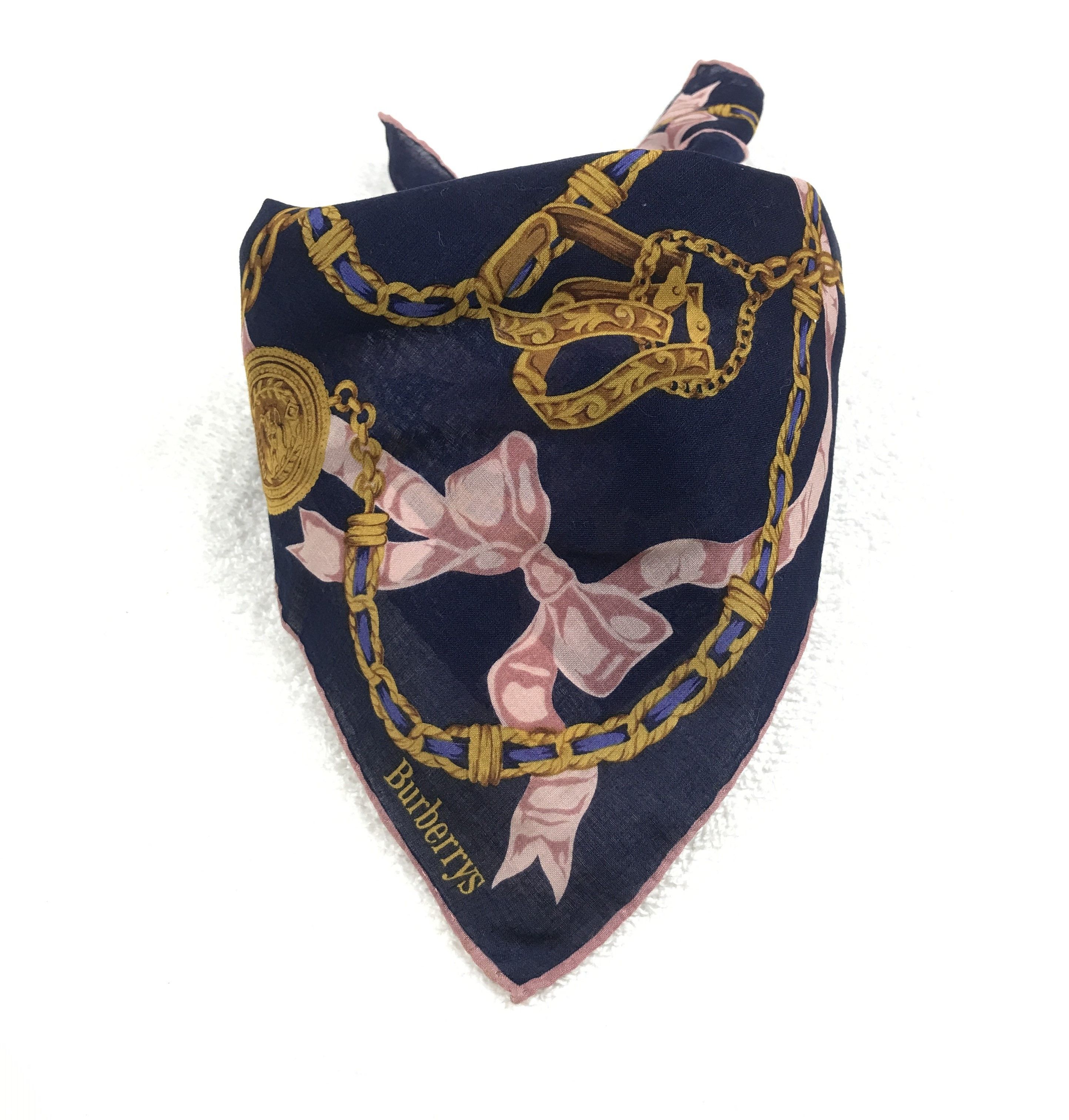 Burberry × Vintage Vintage Burberry Bandana Neckerchief Handkerchief Size ONE SIZE - 4 Thumbnail