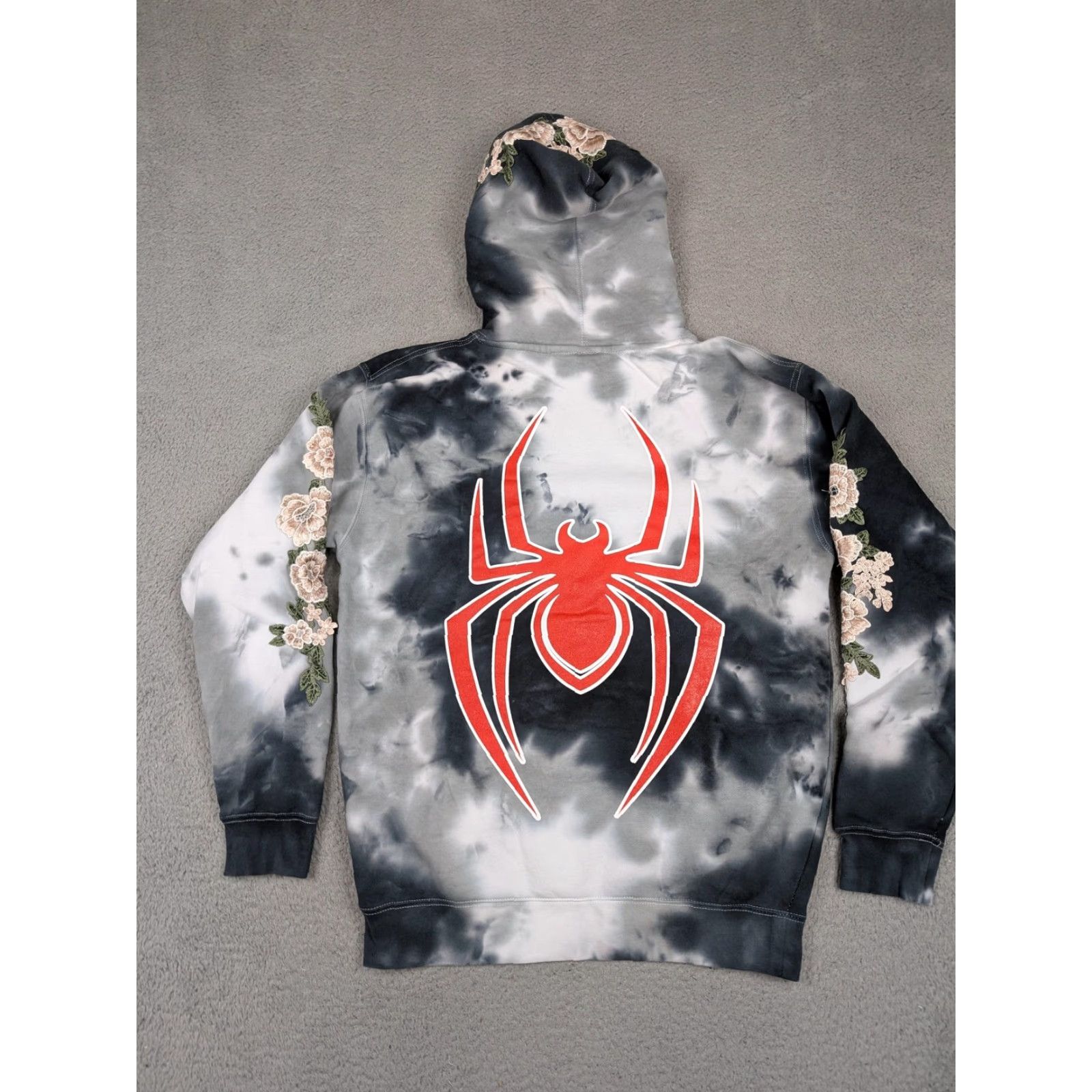 Vintage Civil Regime Marvel Miles Morales Marble Rose Hoodie Mens S Gray Size US S / EU 44-46 / 1 - 2 Thumbnail