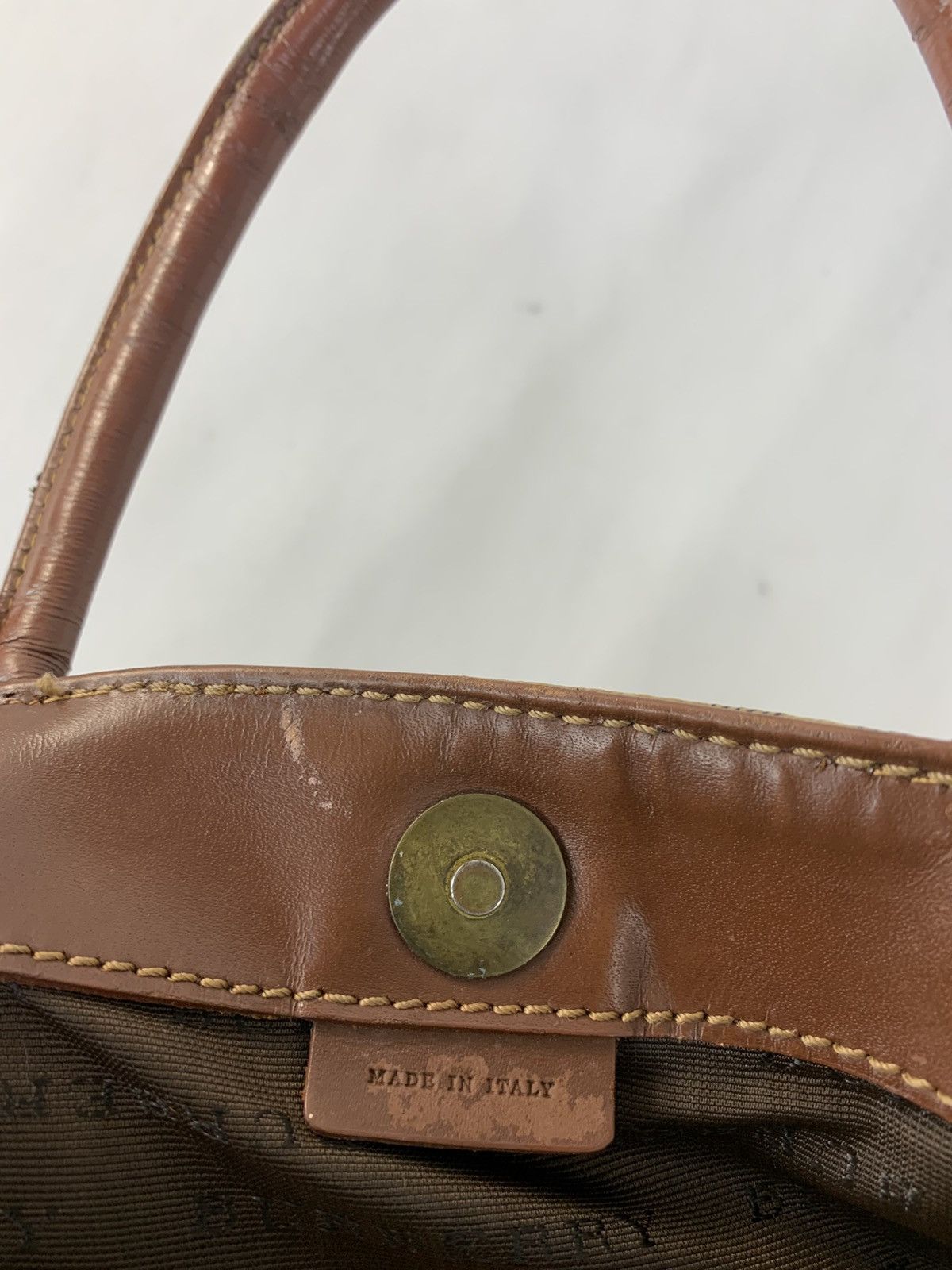Burberry 90s Burberrys London Leather Tote Bag Nova Checked Monogram Size ONE SIZE - 9 Thumbnail