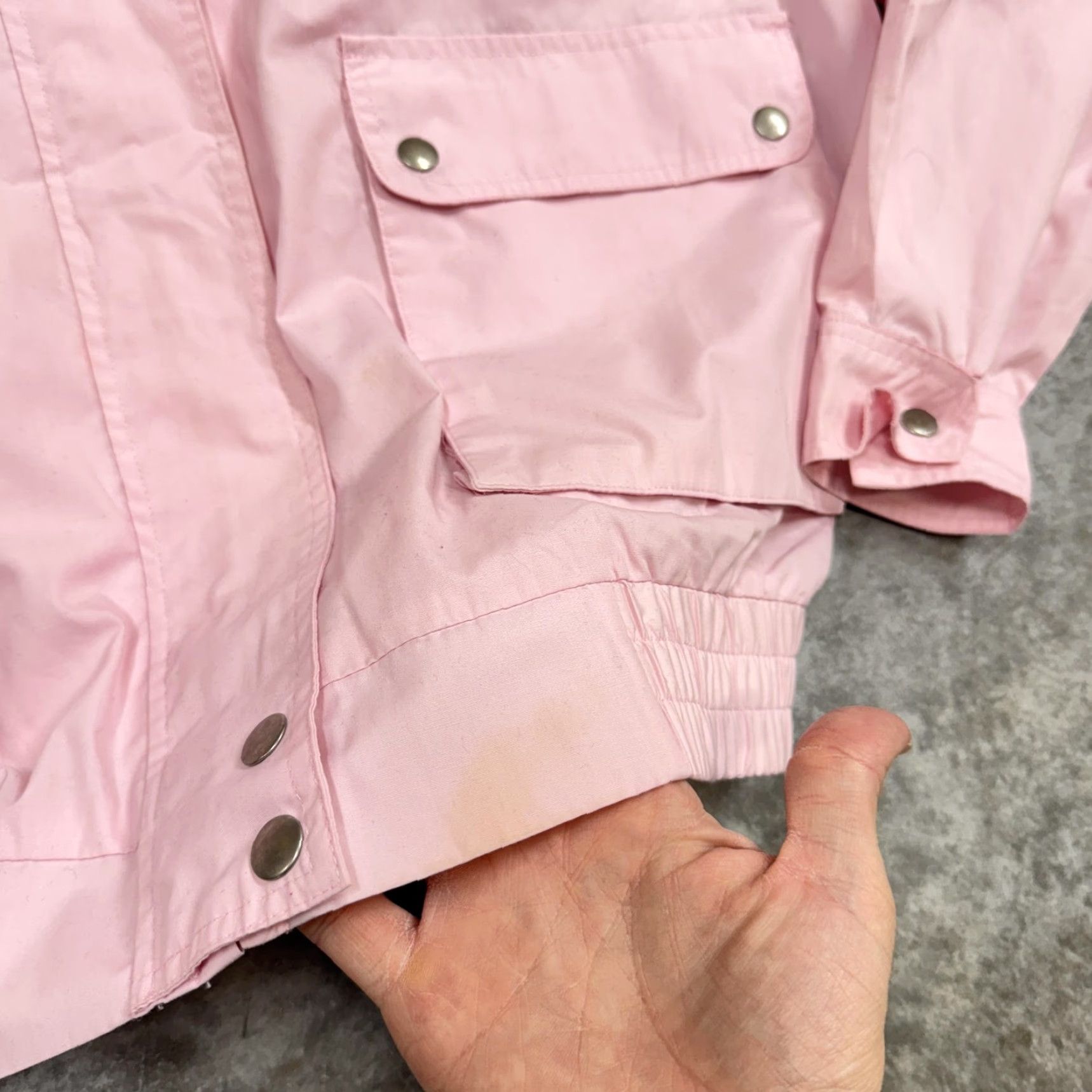 Jantzen Jantzen Jacket Mens 2XL Pink Lightweight Windbreaker Snap Pockets Elastic Hem Size US XXL / EU 58 / 5 - 2 Thumbnail