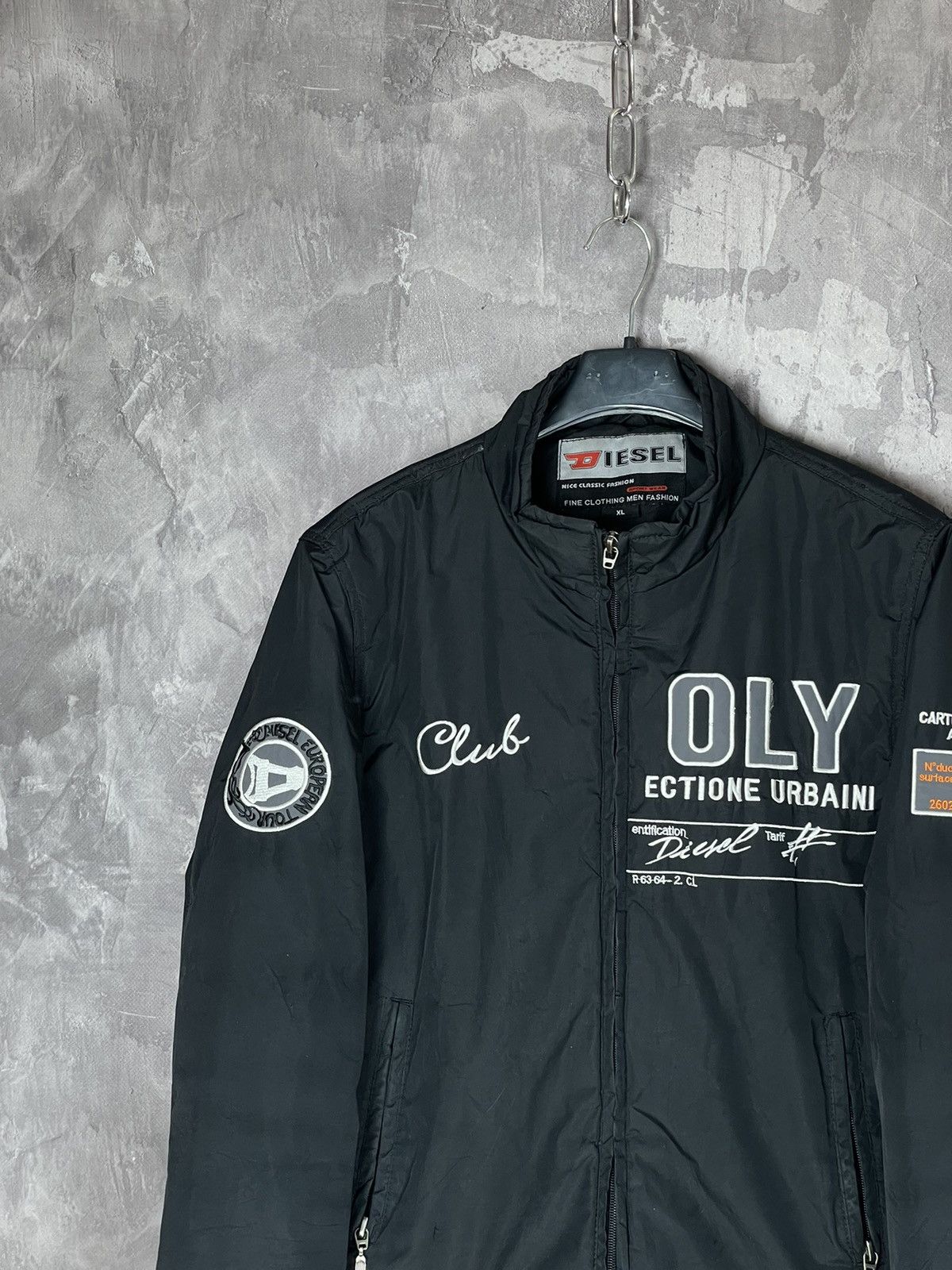 Diesel × Vintage Diesel Vintage Y2K Bomber Nylon Moto Jacket Size XL / US 12-14 / IT 48-50 - 5 Thumbnail