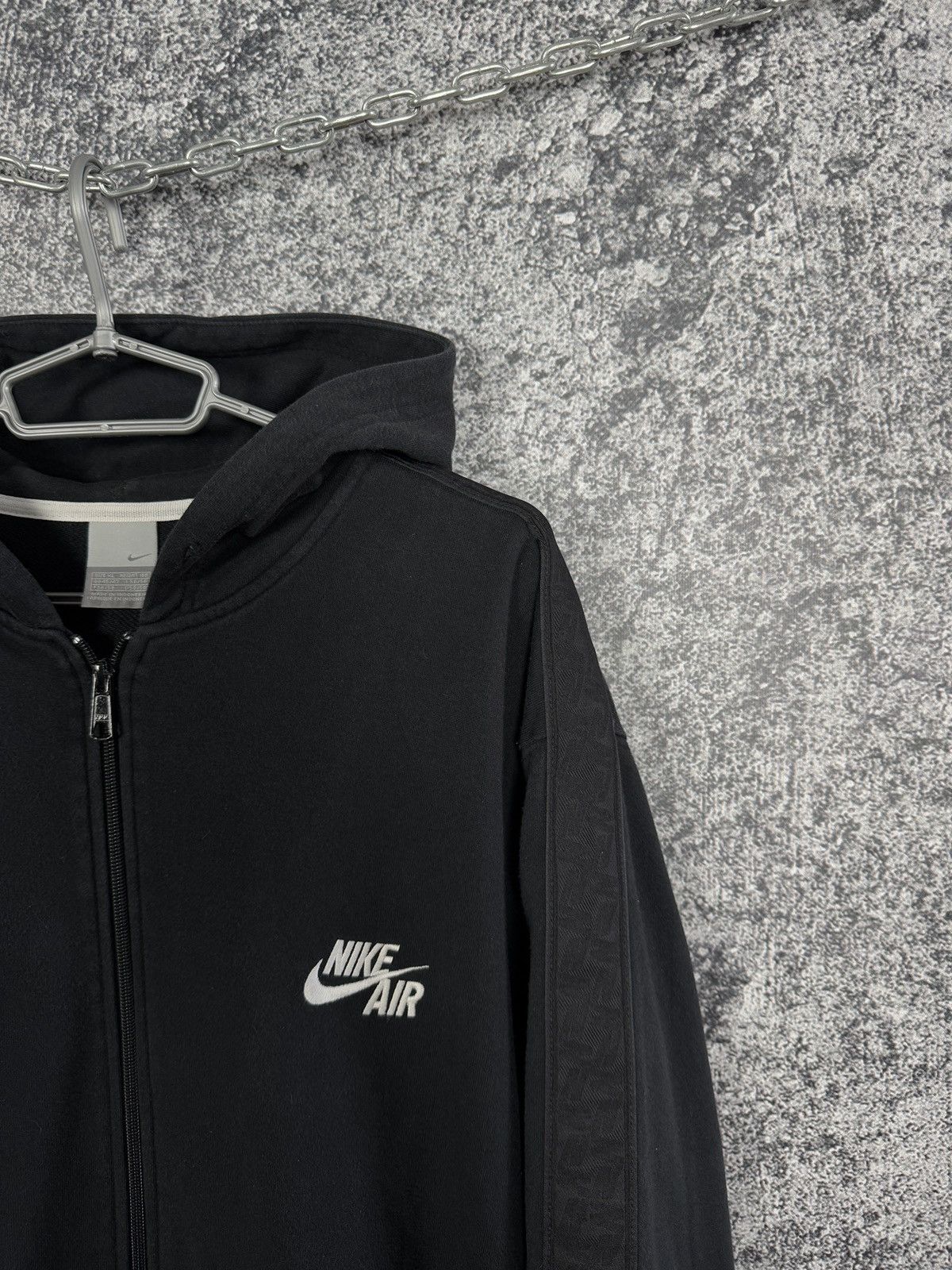 Nike Vintage Nike Air 72 Full Zip Black Hoodie Retro Size XL Size US XL / EU 56 / 4 - 2 Thumbnail
