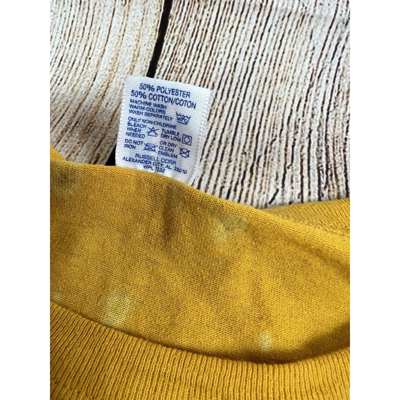Russell Athletic VINTAGE Russell Athletic T-Shirt Birmingham Alabama Yellow XL Men 90s Graphic Print Short Sleeve Regular Size XL Size US XL / EU 56 / 4 - 7 Thumbnail