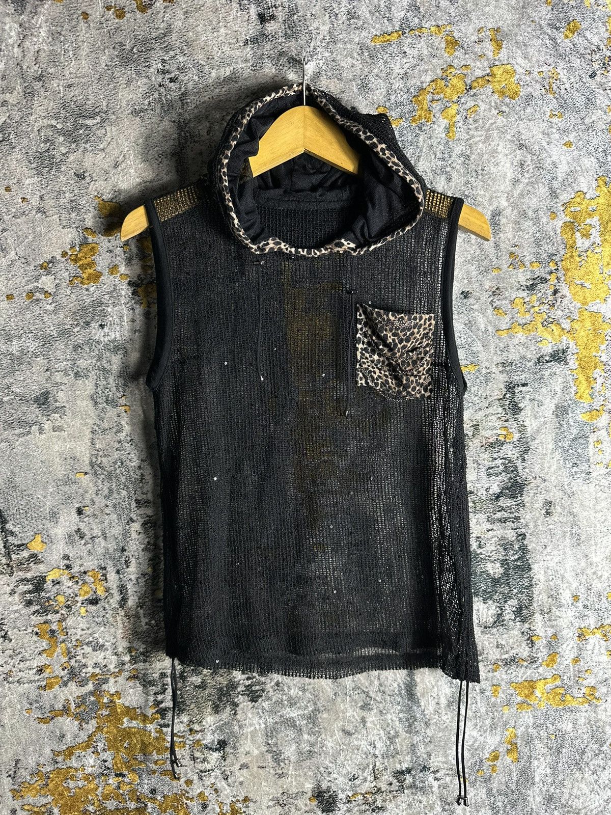 Japanese Brand × Vintage IF SIX WAS NINE LGB STYLE MESH LEOPARD HOODIE WITH POCKET Size US S / EU 44-46 / 1 - 8 Thumbnail