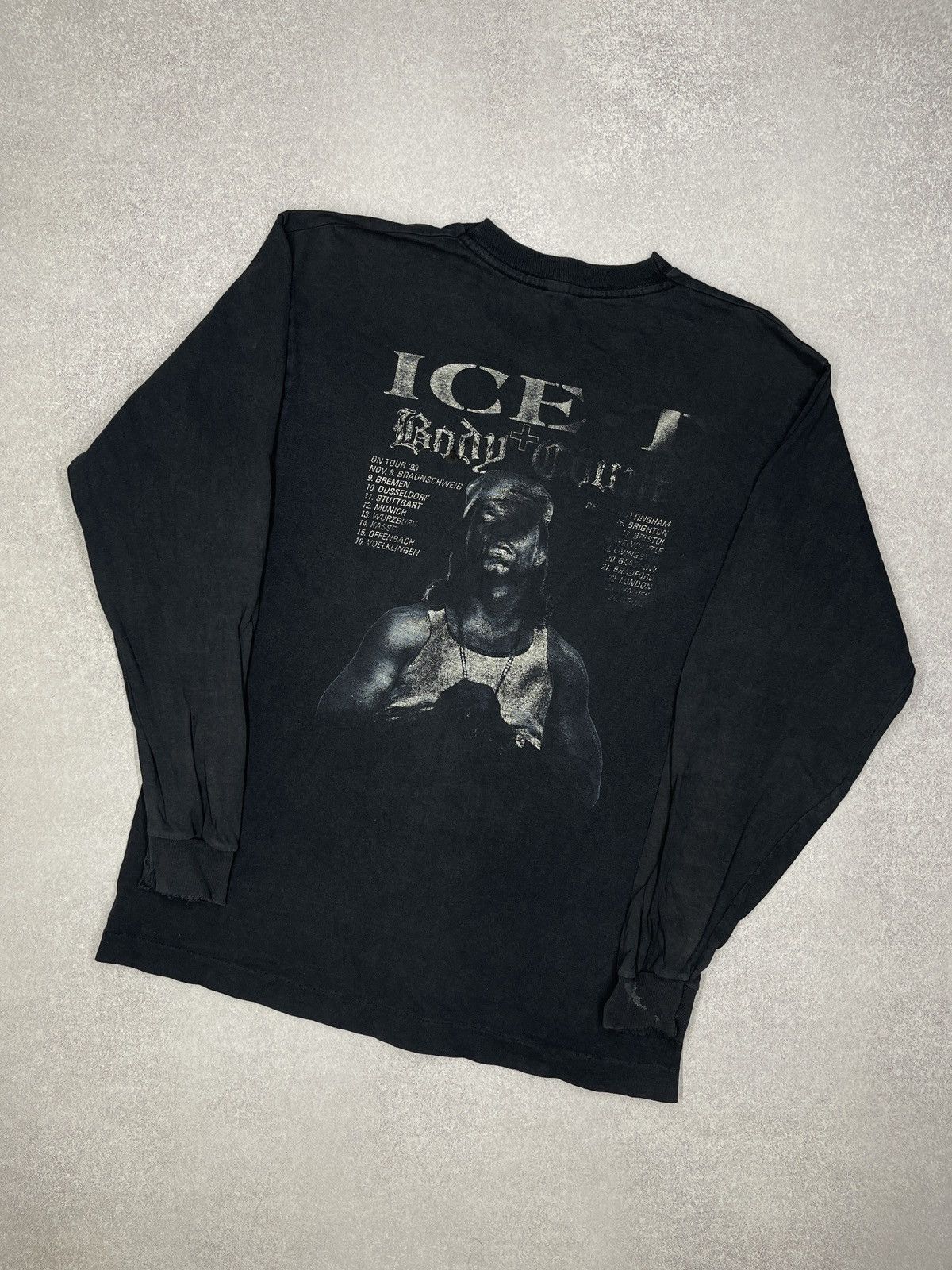 Band Tees Vintage Body Counte Ice T On Tour 1993 Cop Killer Longsleeve Size US L / EU 52-54 / 3 - 7 Thumbnail