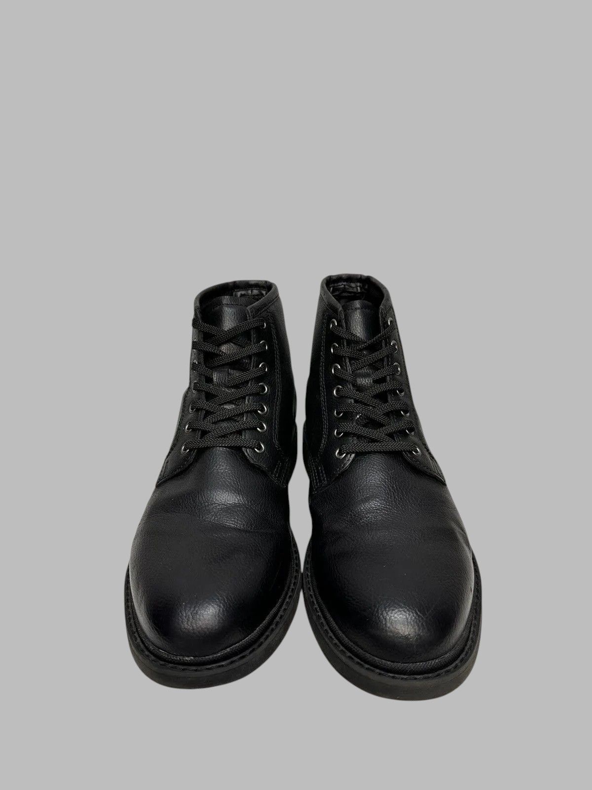 14th Addiction Vintage Black Leather Combat Boots Grunge Military Style Size US 10 / EU 43 - 4 Thumbnail