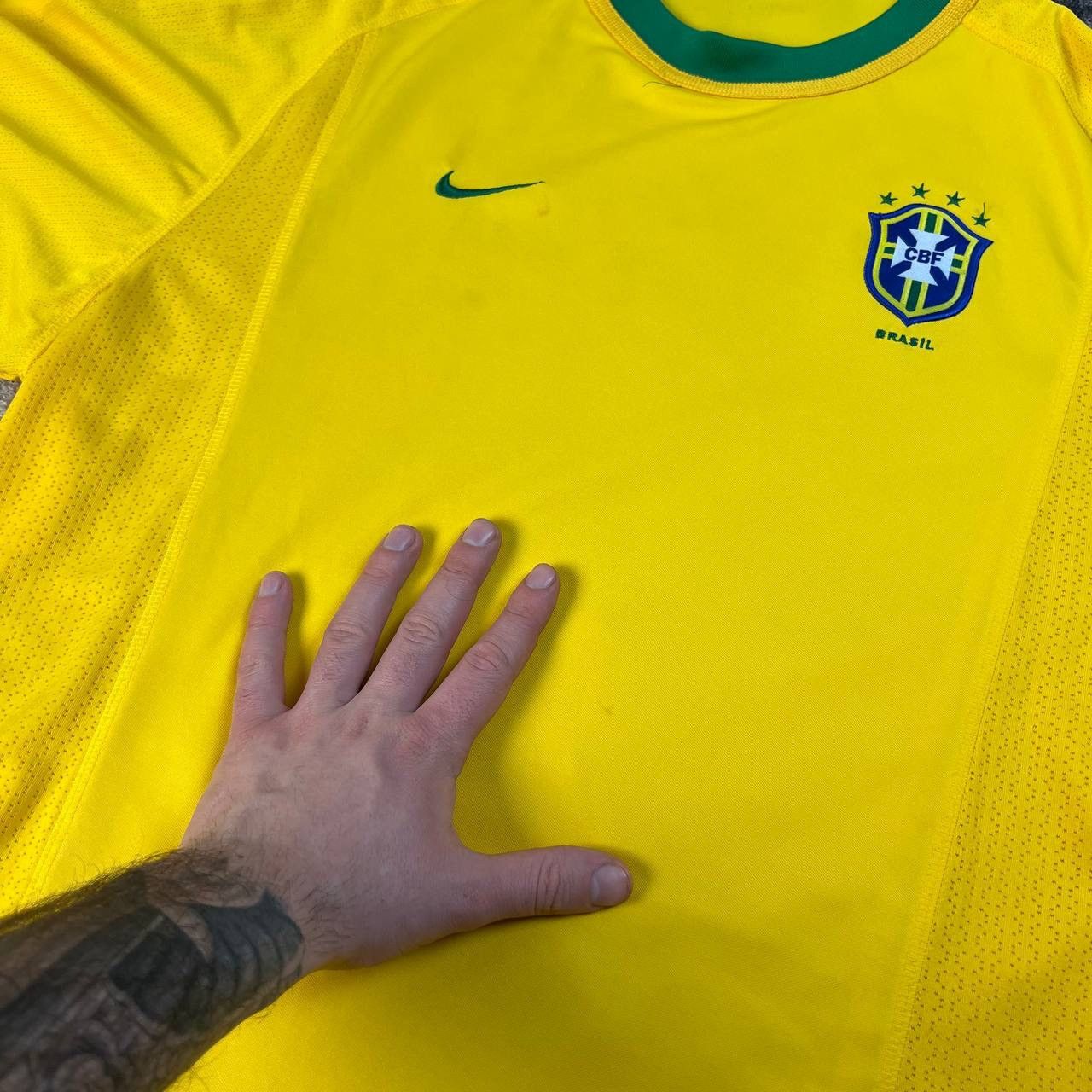 Nike Nike x Brasil Vintage Y2K Home Soccer Jersey T-Shirt Size US L / EU 52-54 / 3 - 6 Thumbnail