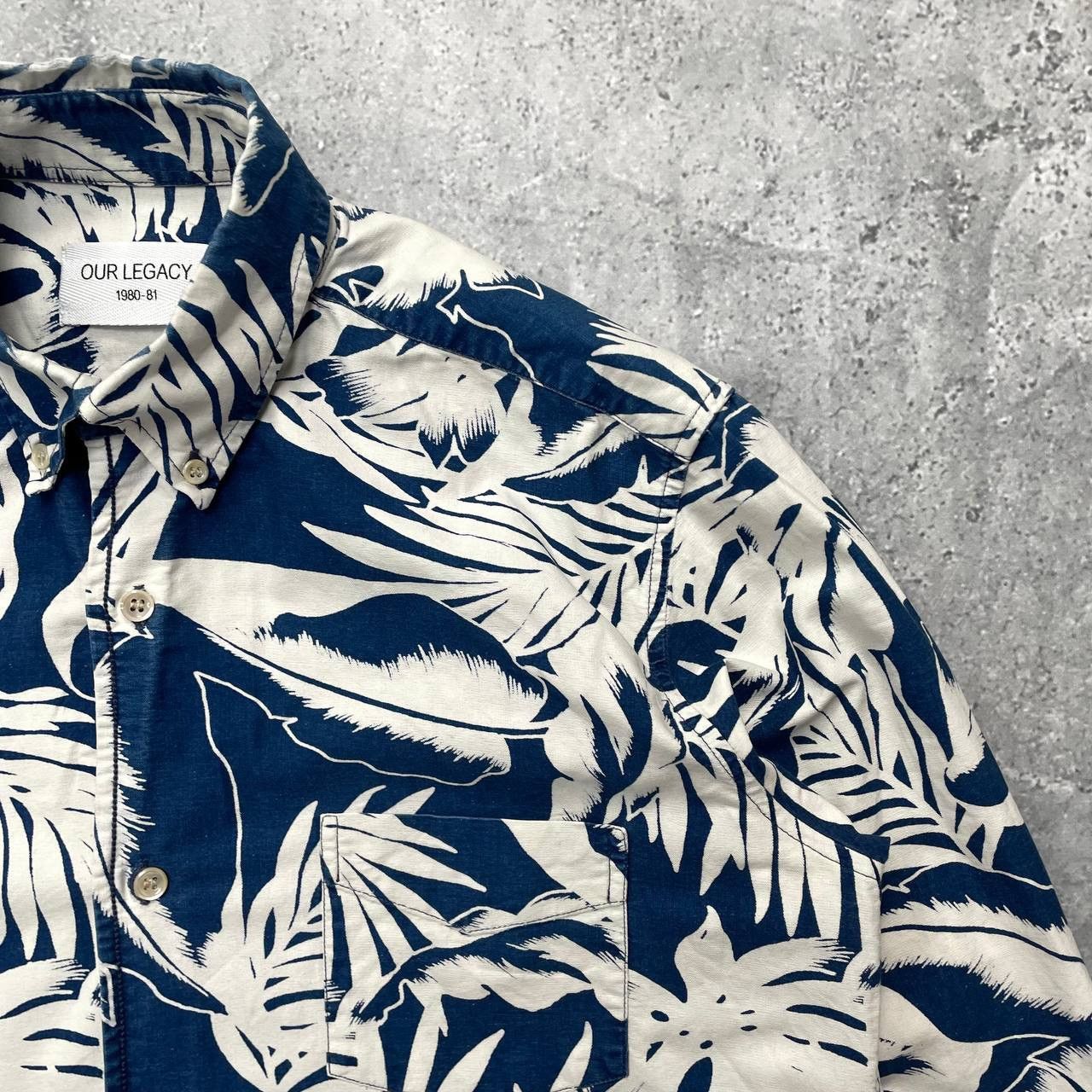 Our Legacy Our Legacy 1980-81 Floral Indigo Long Sleeve Shirt Size S Size US S / EU 44-46 / 1 - 11 Thumbnail