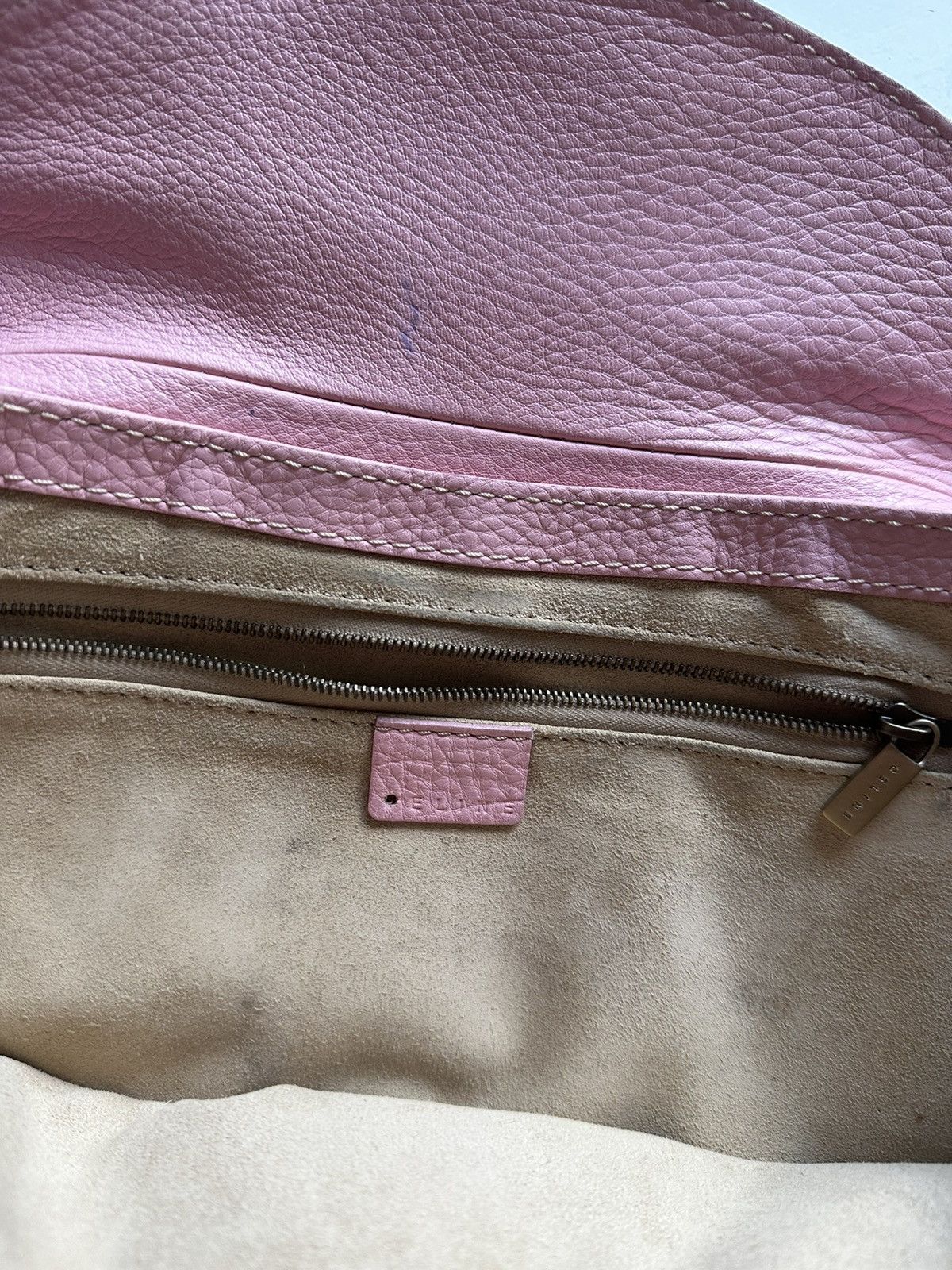 Celine Vintage Celine Y2K Bubblegum Pink Leather Buckle Shoulder Size ONE SIZE - 9 Thumbnail