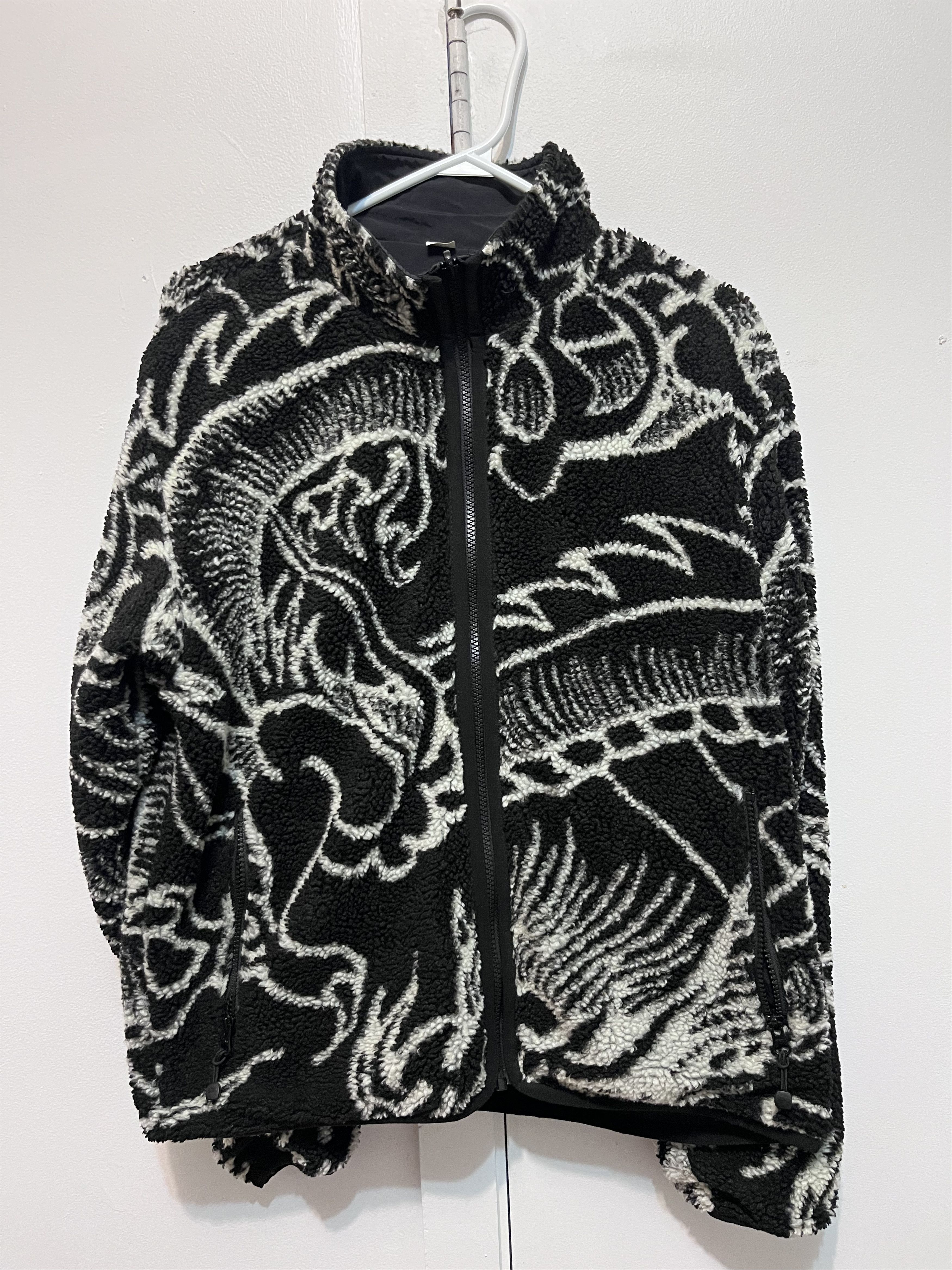 Stussy Stussy S Talk Melton Varsity Jacket Black | Grailed