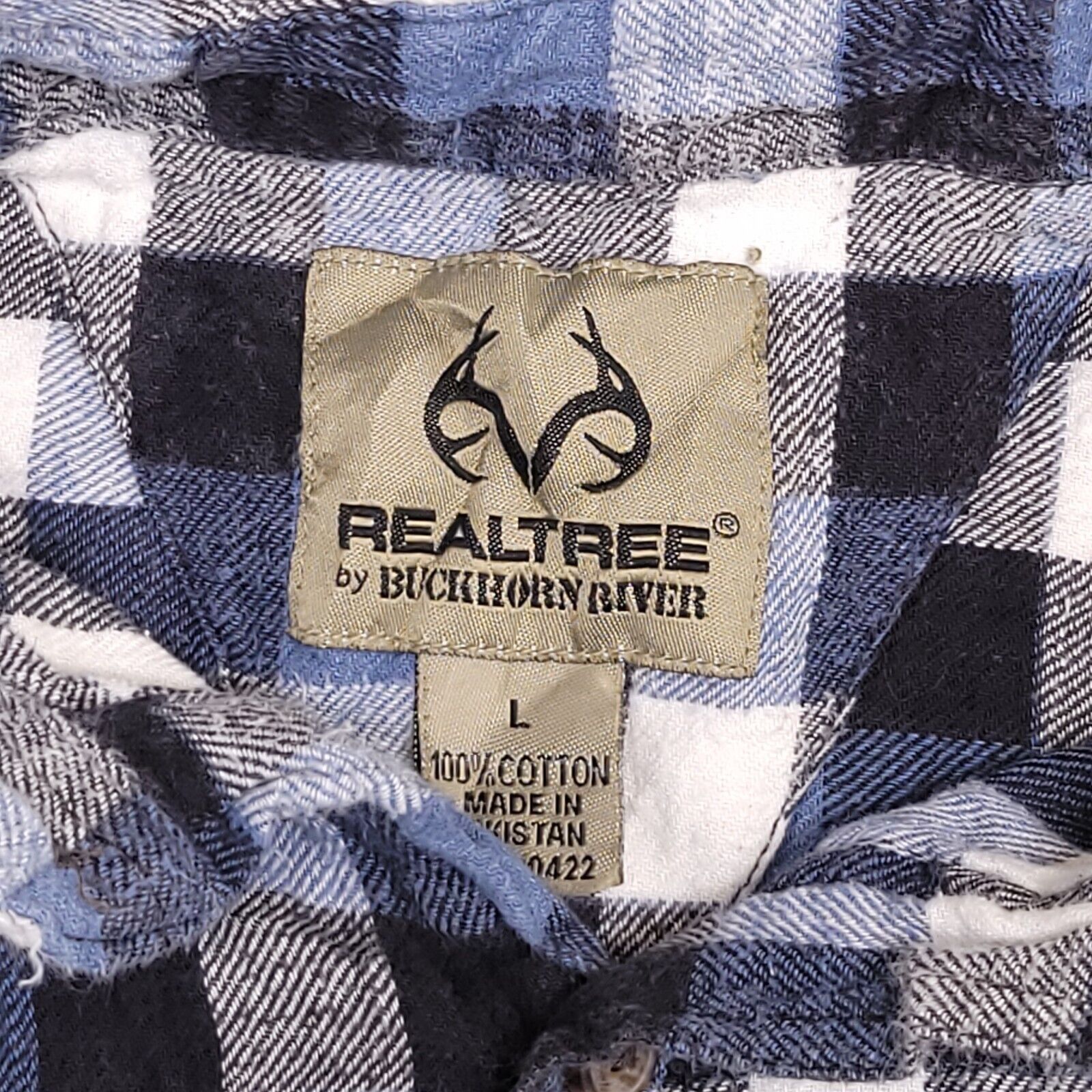 Realtree Realtree Gingham Flannel Shirt Mens Size Large L Blue Black Size US L / EU 52-54 / 3 - 3 Thumbnail
