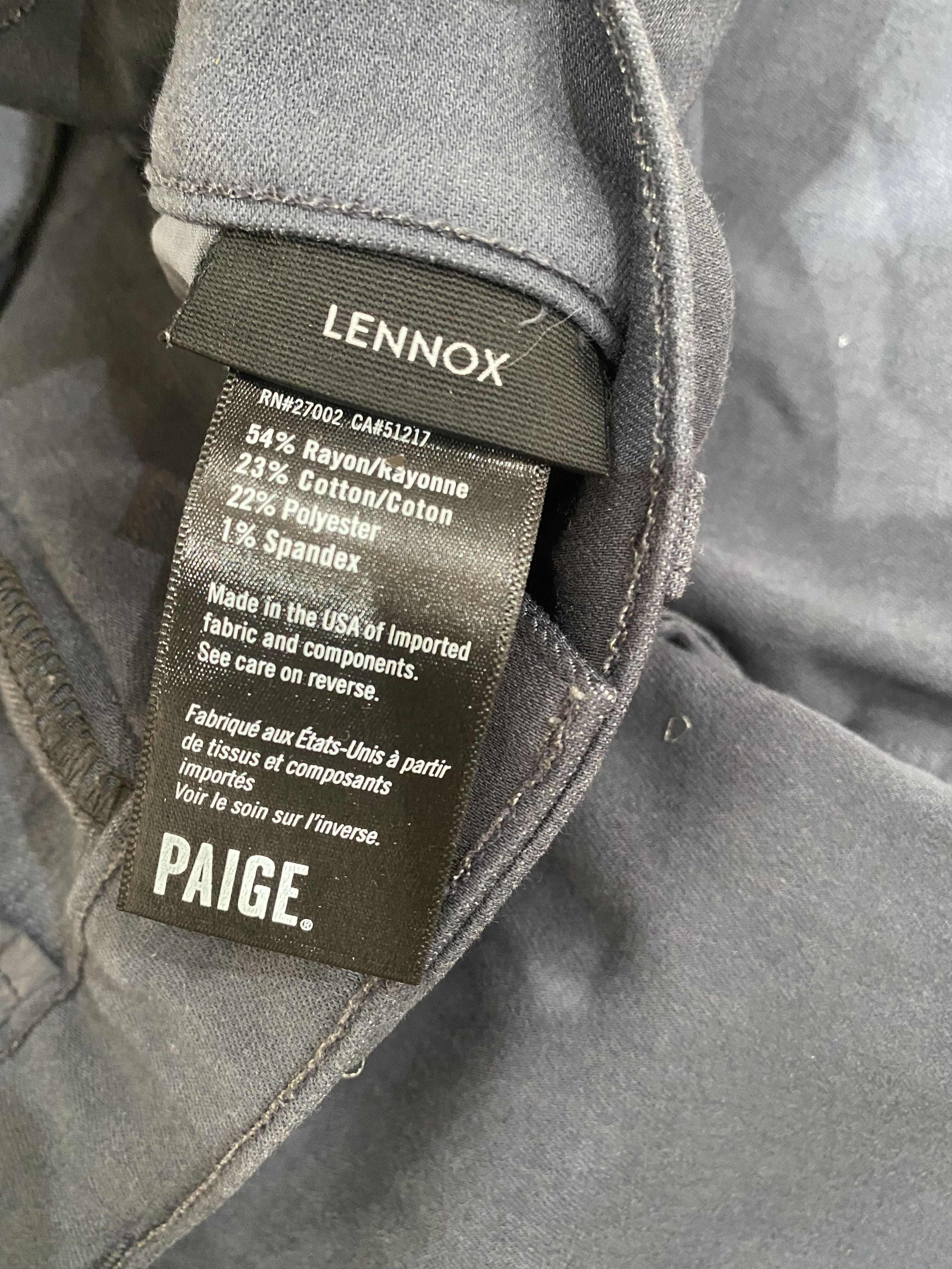 Paige Transcend Lennox 32” Slim Jean ‘Pewer Stone’ Size US 32 / EU 48 - 9 Thumbnail