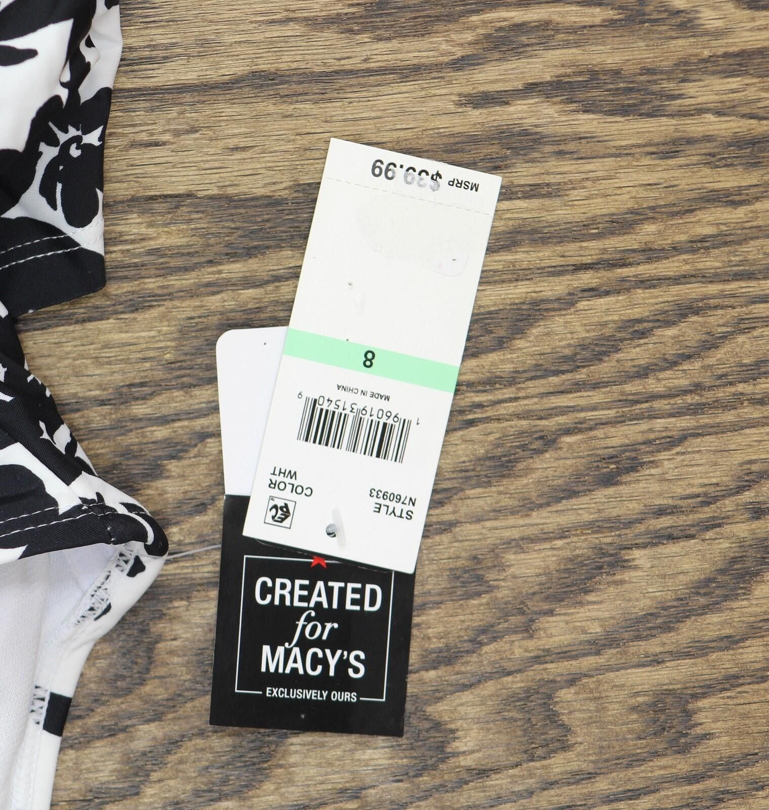 Other Island Escape Tankini Swim Top N760933 Black / White 8 Size ONE SIZE - 4 Thumbnail