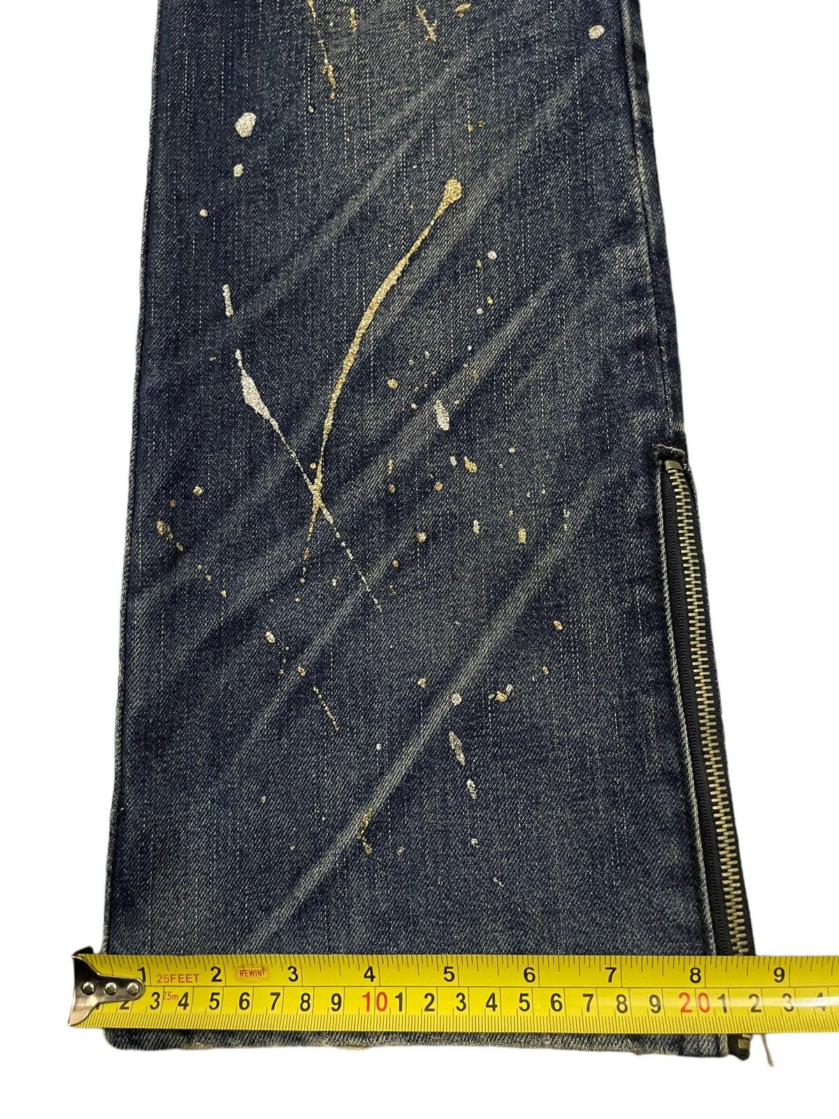 If Six Was Nine Vintage Japanese Brand Distressed Splash Flare Jeans Size US 33 - 17 Thumbnail
