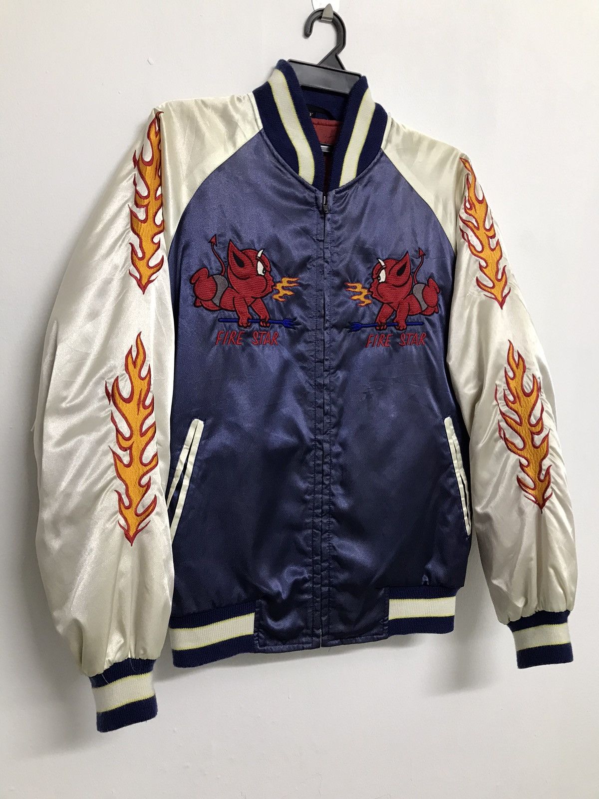Tedman Vintage Sukajan Souvenir Bomber Jacket Flying Devil Tedman Size US L / EU 52-54 / 3 - 4 Thumbnail