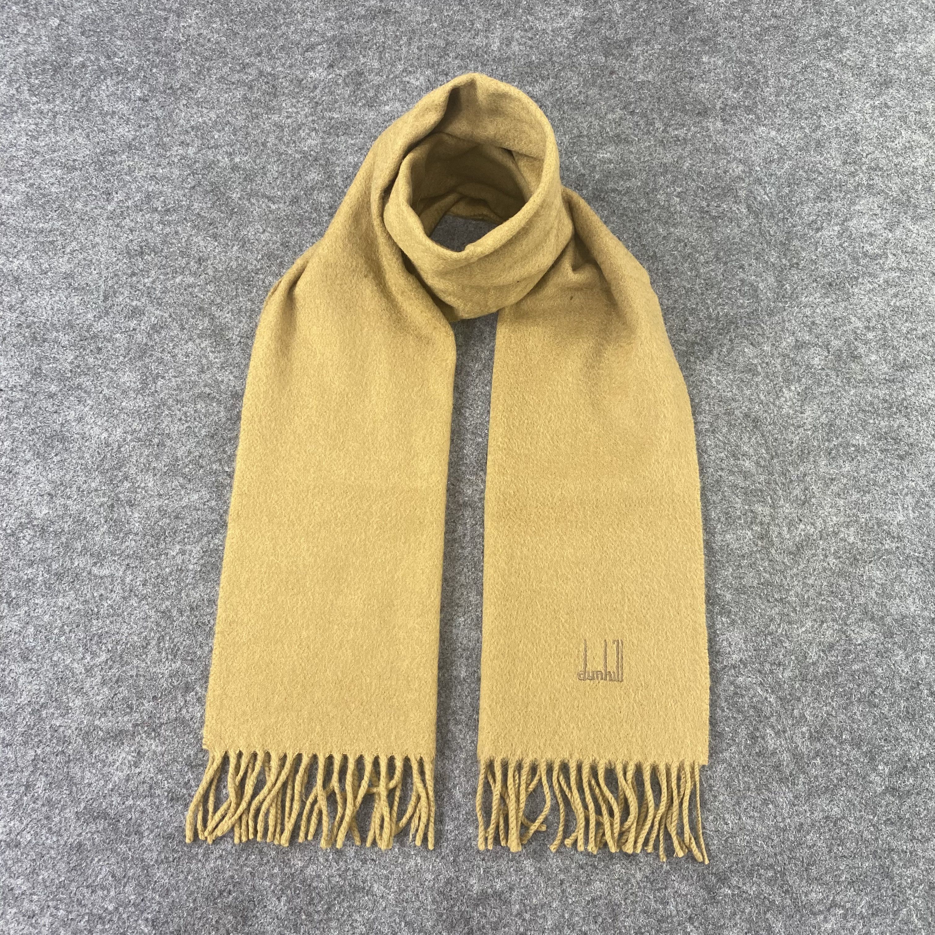 Alfred Dunhill Dunhill 100% Cashmere Scarf / Muffler / Neckwear -T1137 Size ONE SIZE - 1 Thumbnail