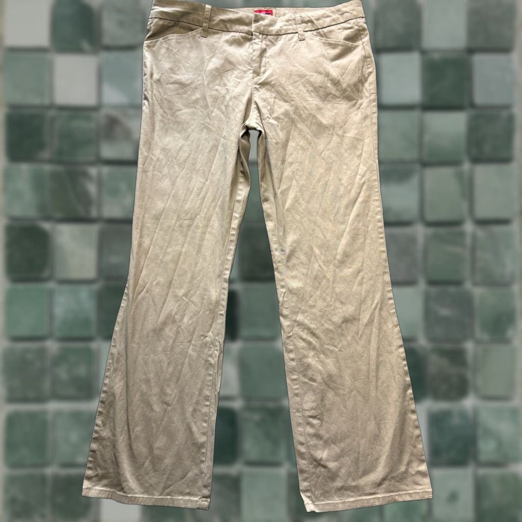 Dickies Dickies Pants Women Size 17 Khaki Beige Cotton Blend Work Wear Pants 90s Slim Women Size 38" / US 16 / IT 52 - 1 Thumbnail