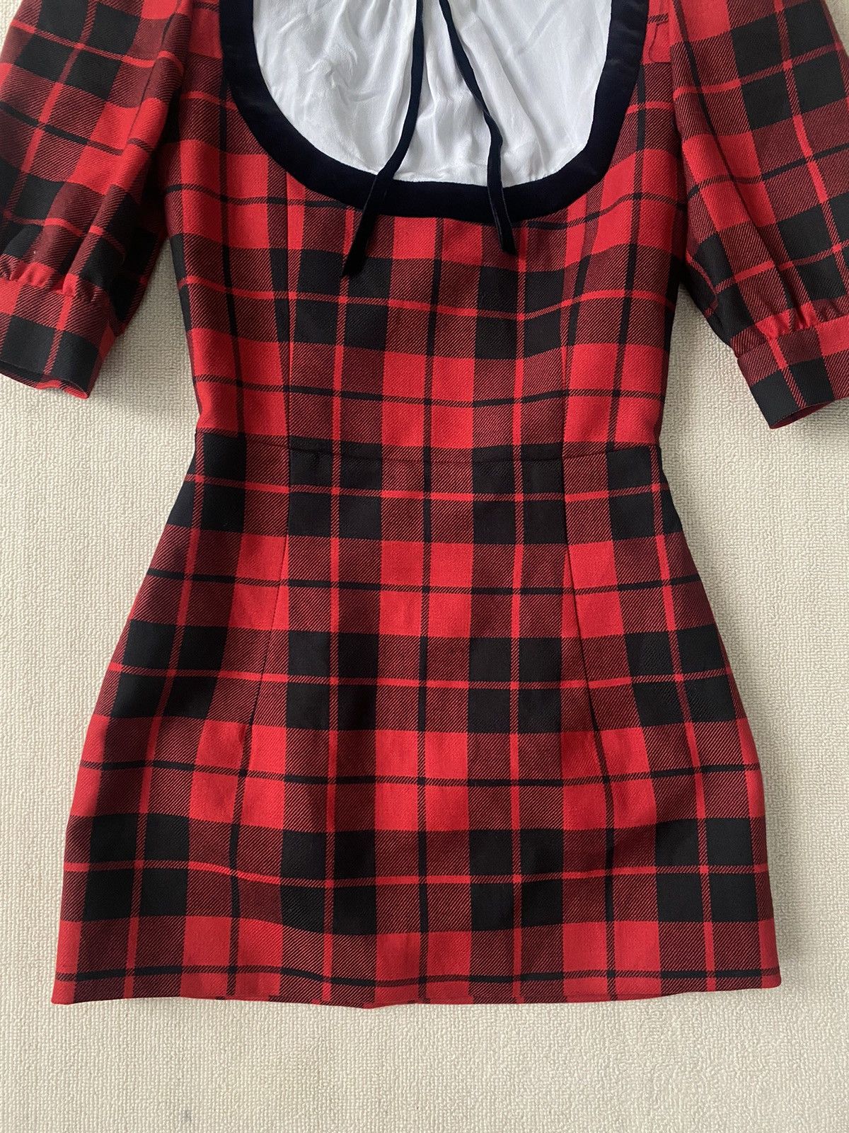 Alessandra Rich × Self-Portrait Alessandra Rich SS2021 Fall Tartan Dress Size S / US 4 / IT 40 - 6 Thumbnail