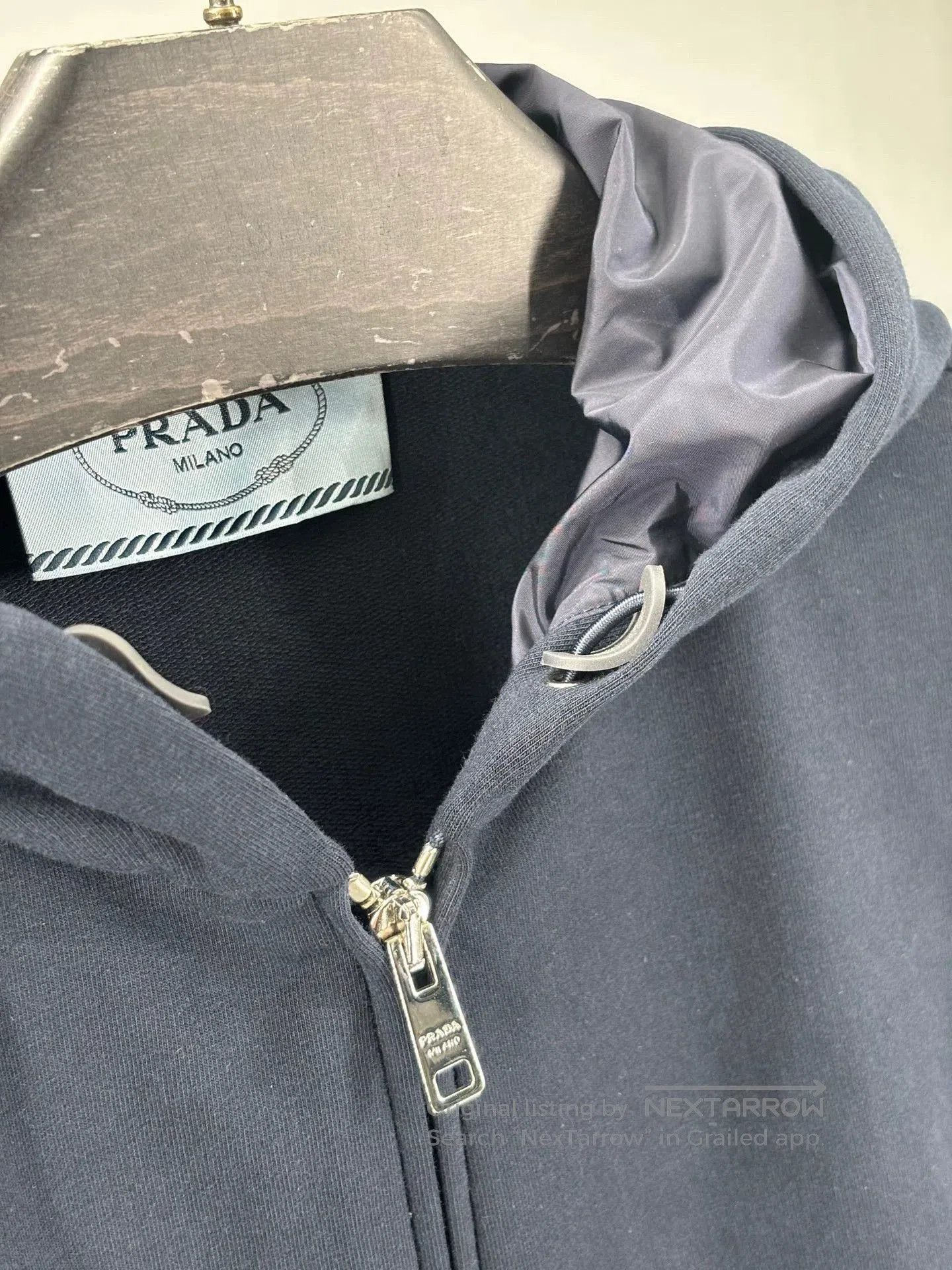 Prada prada men's blue hooded zip-up sweatshirt. Size US XS / EU 42 / 0 - 2 Thumbnail