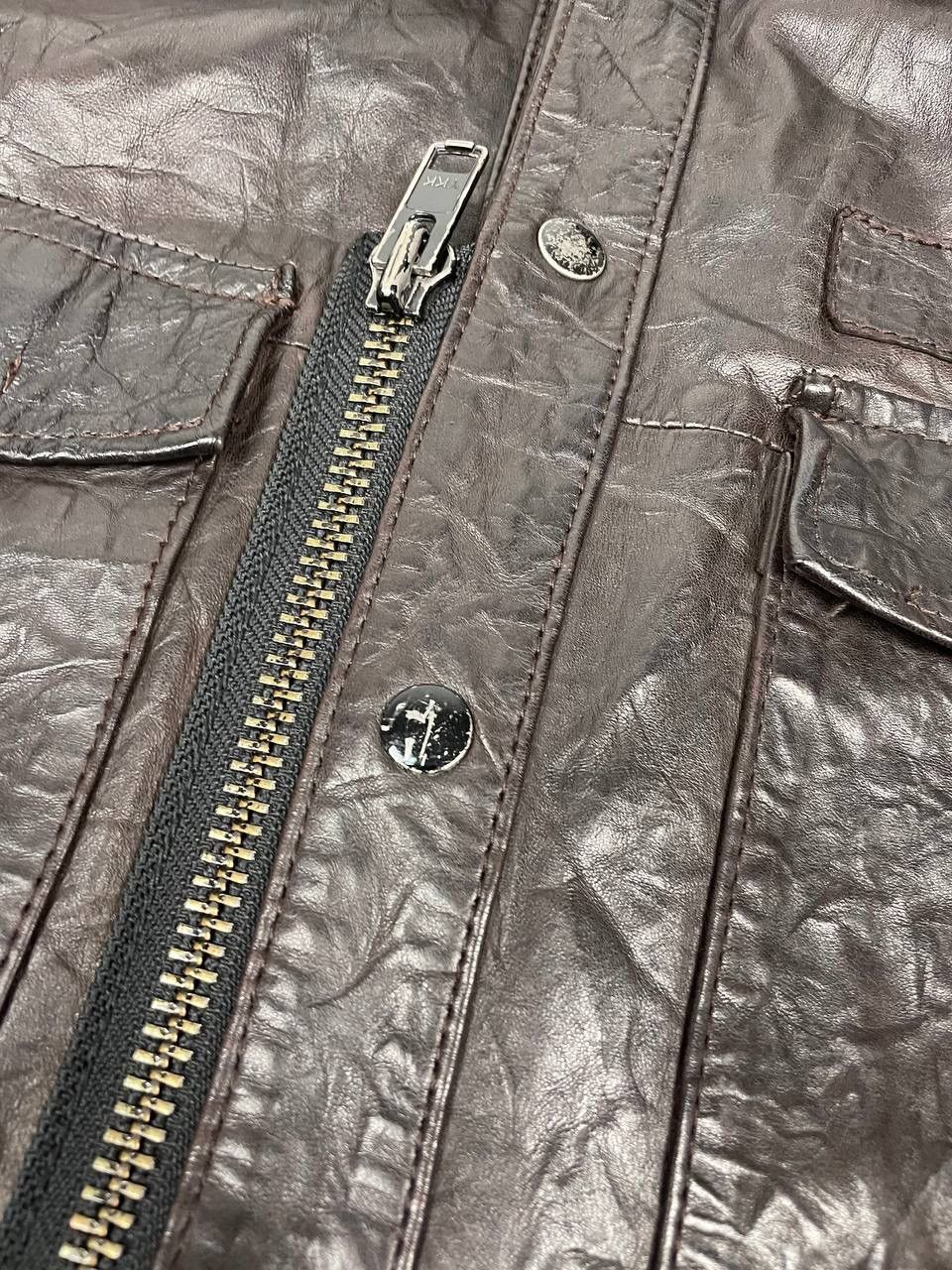 Allsaints Allsaints Enemy Leather Shirt Jacket Brown Men Size M Size US M / EU 48-50 / 2 - 3 Thumbnail