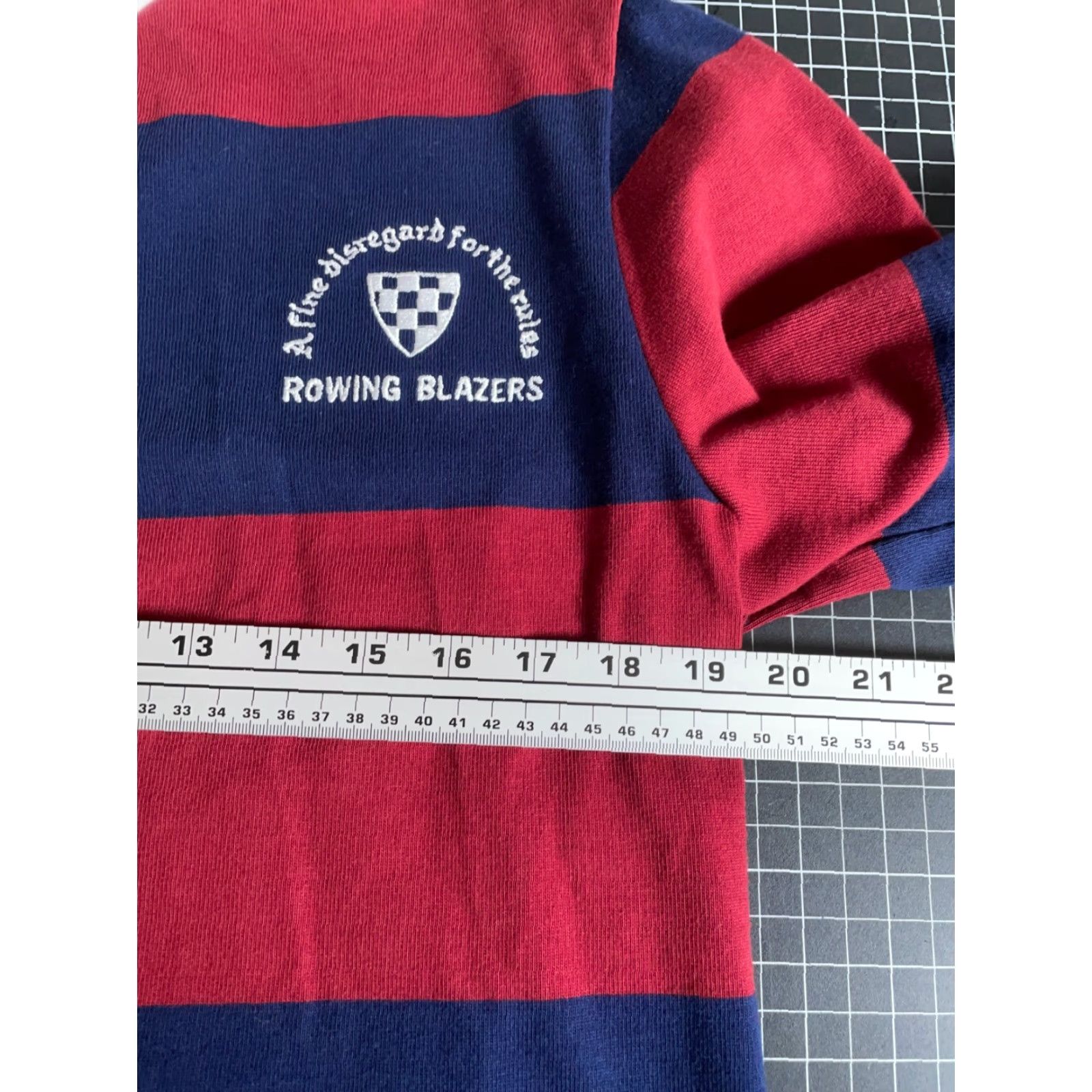 Rowing Blazers Rowing Blazers x Target Rugby Polo Shirt Mens Small Red Blue Stripe Embroidered Size US S / EU 44-46 / 1 - 5 Thumbnail