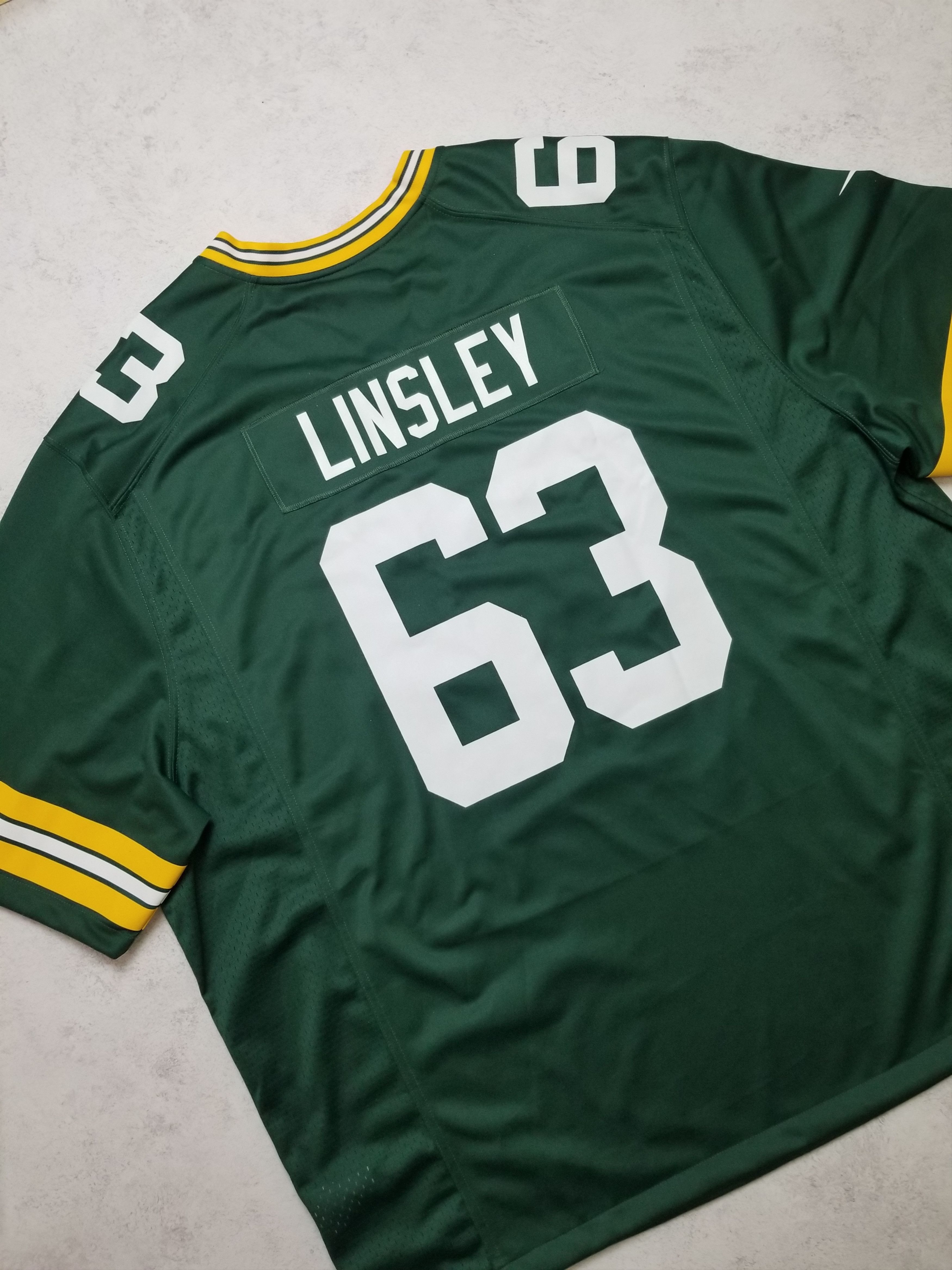 Nike Green Bay Packers #63 Linsley NFL Jersey Men's Size 4XL Size US XXL / EU 58 / 5 - 9 Thumbnail