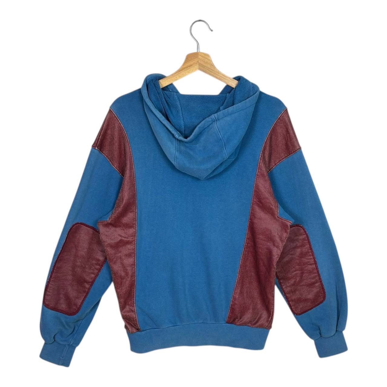 Ford Vintage Ford Leather Panel Hoodie Sweatshirt 90s Streetwear Size US M / EU 48-50 / 2 - 2 Thumbnail