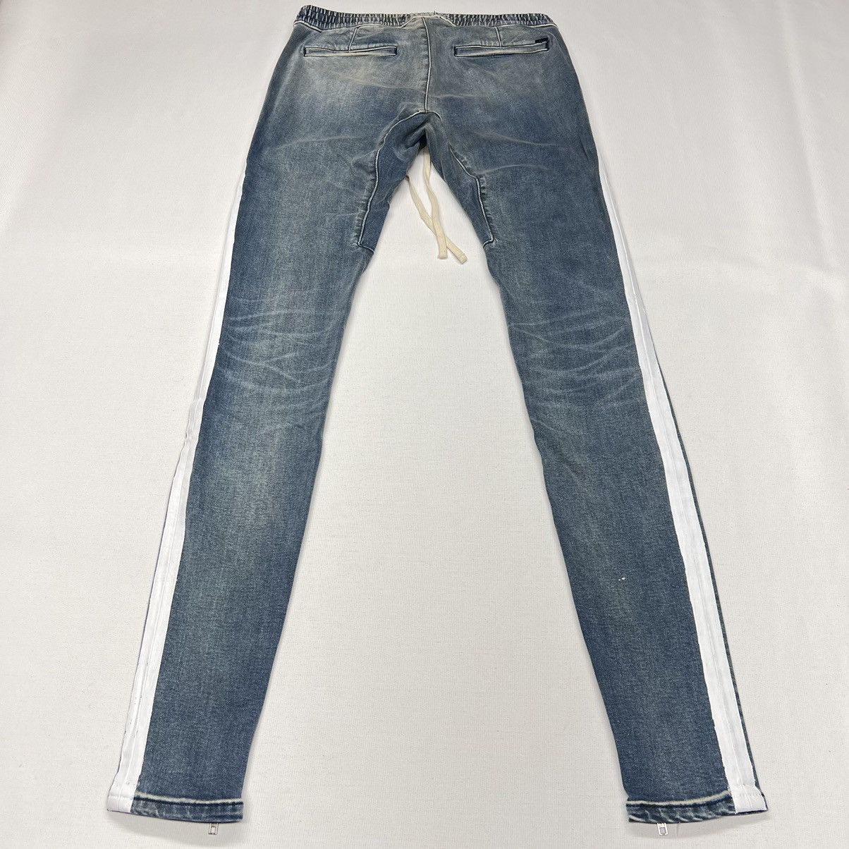 Pacsun Pacsun Jeans Blue Stacked Skinny Drawstring Zip Stripe Size US 30 / EU 46 - 13 Thumbnail
