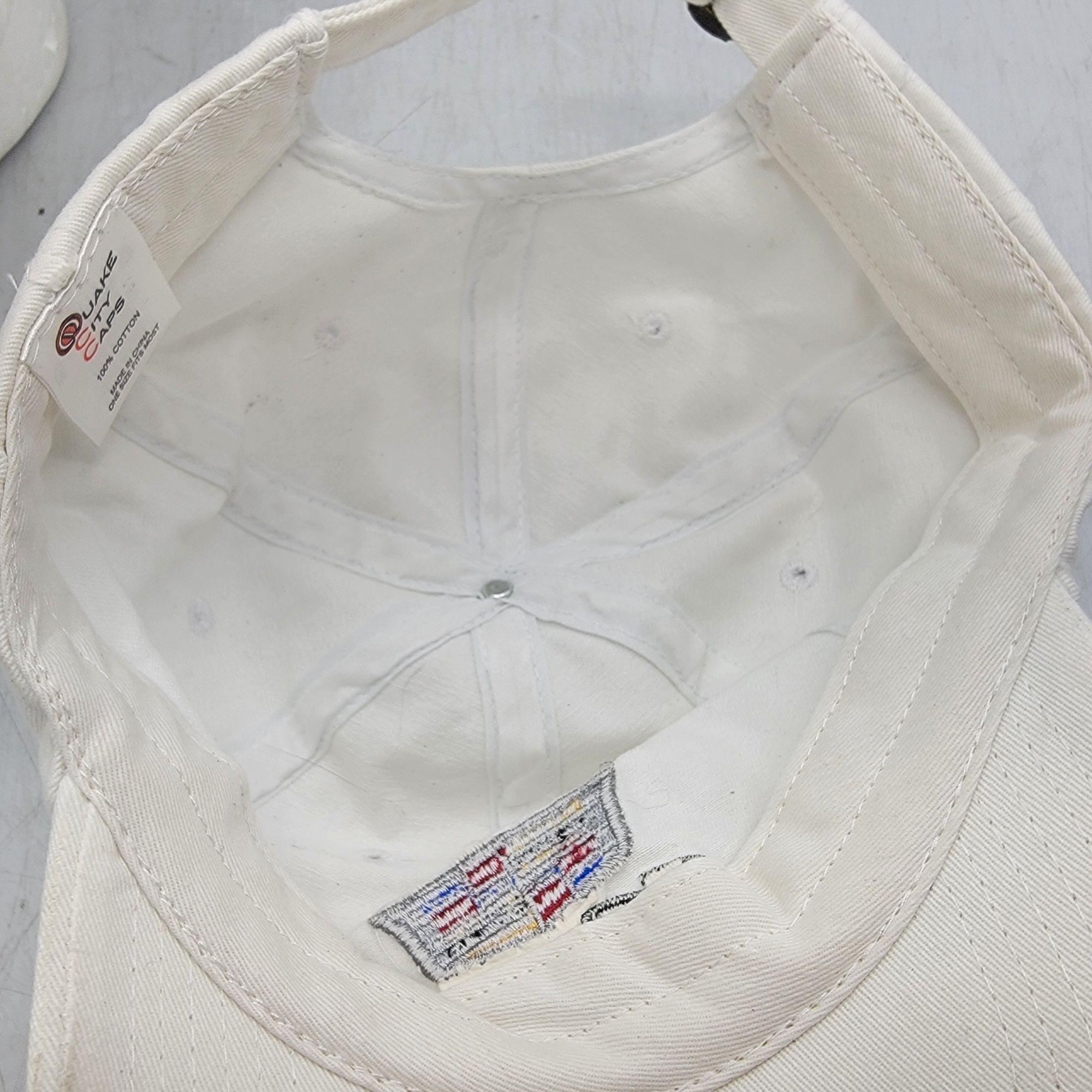 Other Cadillac Logo Cap By Quake City Caps White Hat Cap Adults Ca Size ONE SIZE - 8 Thumbnail