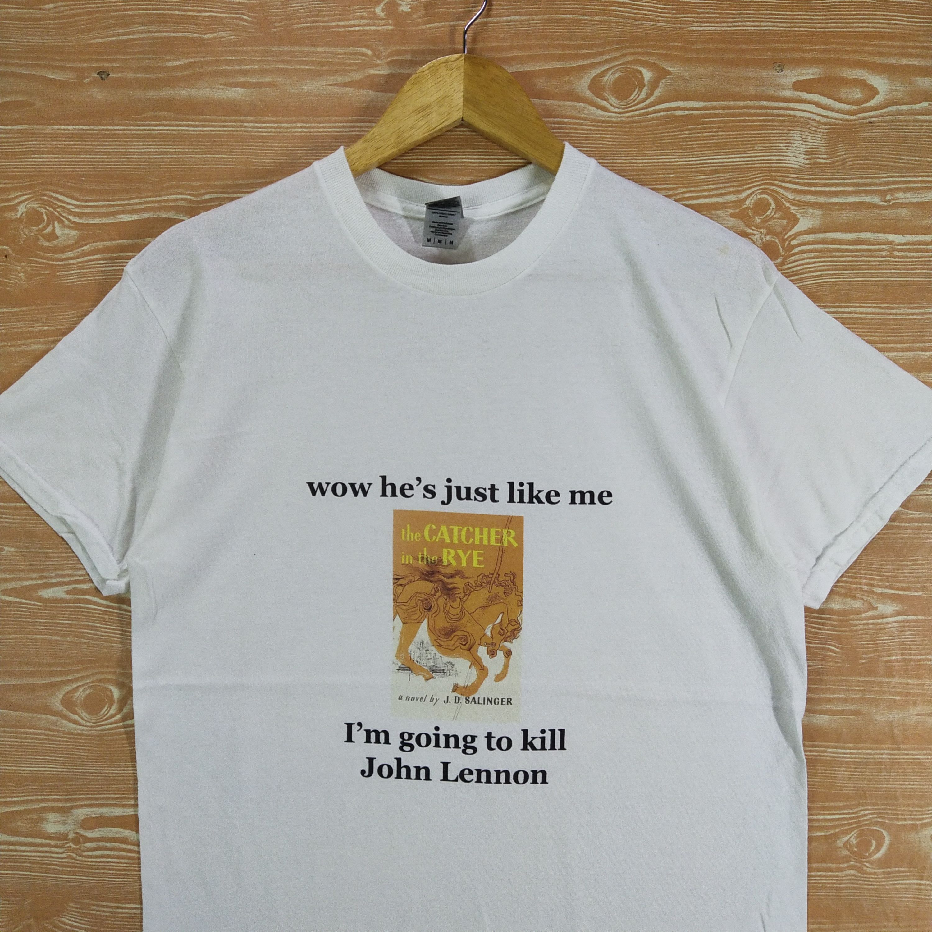 Band Tees Im Going To Kill John Lennon Novel by J.D Salinger Size US M / EU 48-50 / 2 - 2 Thumbnail