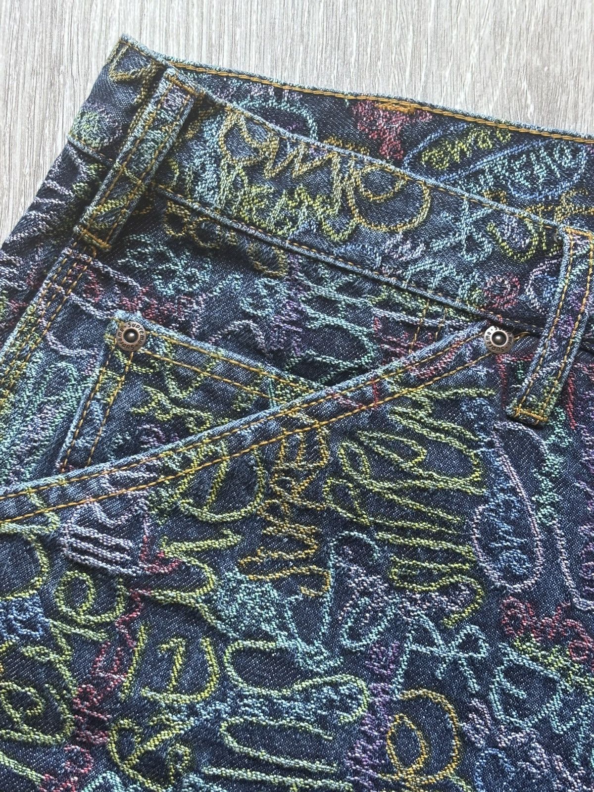 Supreme Supreme Handwriting Double Knee Denim Shorts Size US 34 / EU 50 - 6 Thumbnail