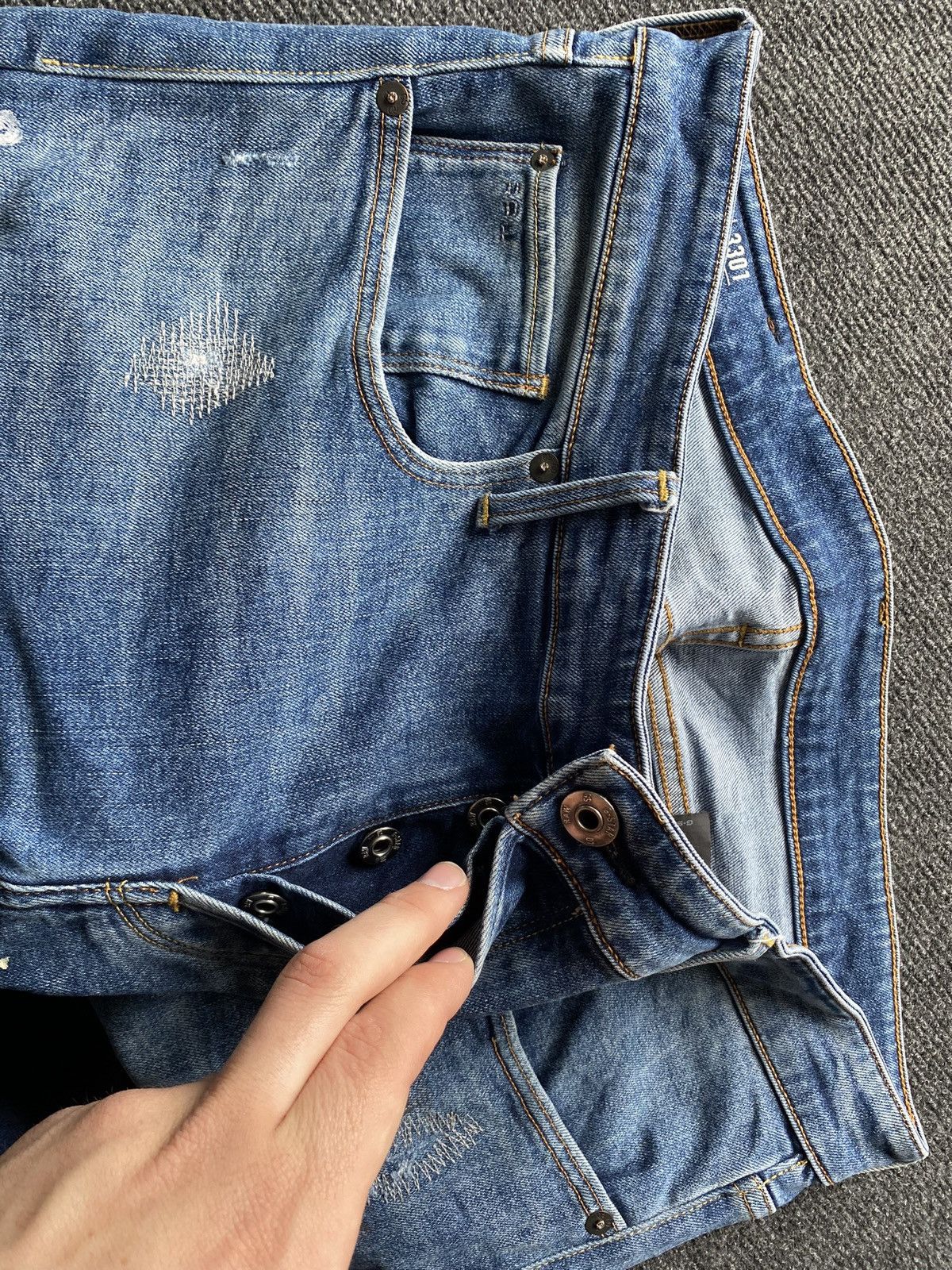 G-Star 🔥Opium Punk G Star 3301 Slim Blue jeans 34 Size US 34 / EU 50 - 16 Thumbnail