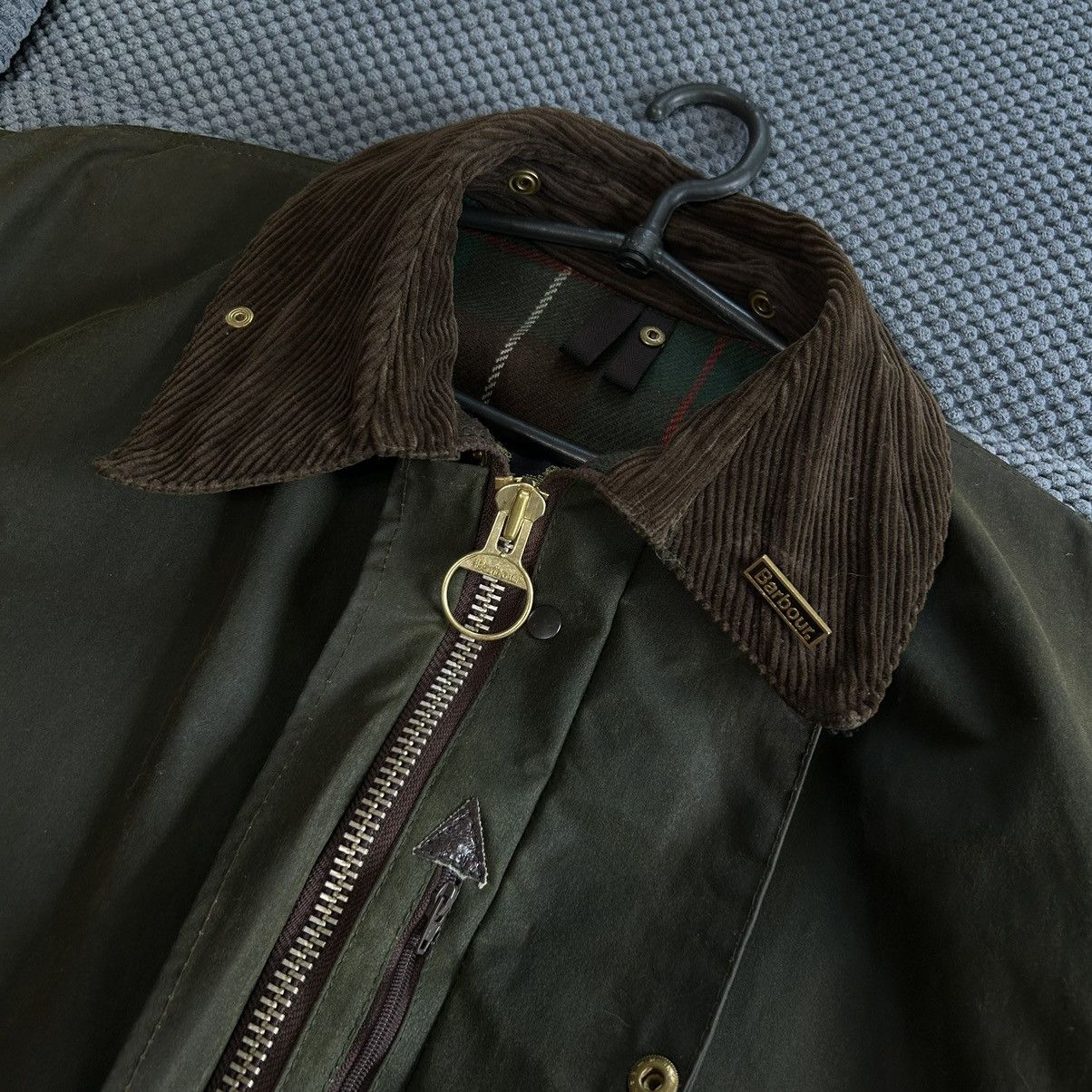 Barbour Barbour Northumbria C46 Vintage Heavy Green Waxed Jacket Size US XXL / EU 58 / 5 - 3 Thumbnail