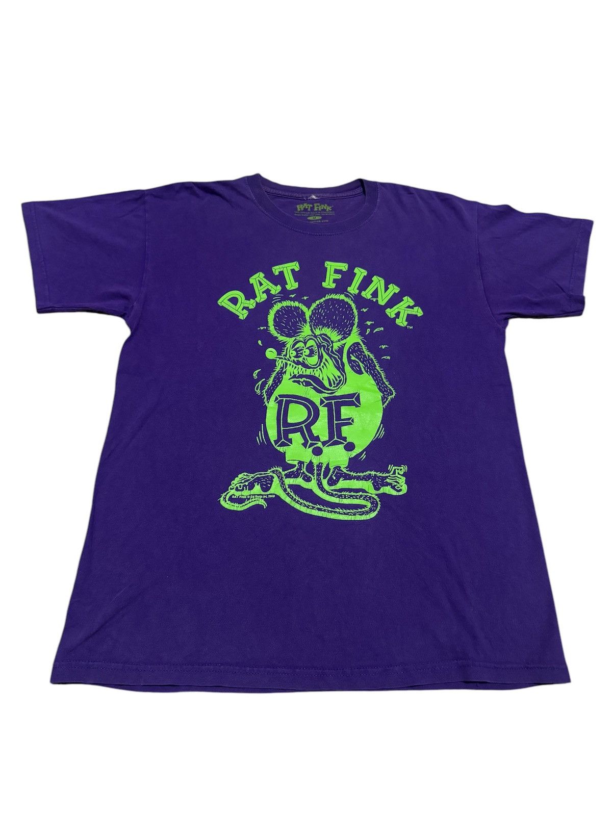 Band Tees × Vintage Vtg Y2K Rat Fink Big Printed Iconic Logo Spell Out Shirt Size US M / EU 48-50 / 2 - 2 Thumbnail