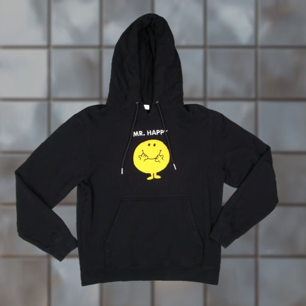 Sandro Sandro Hoodie Mens Medium Black Mr Happy Pullover Long Sleeve Kangaroo Pocket Size US M / EU 48-50 / 2 - 1 Thumbnail