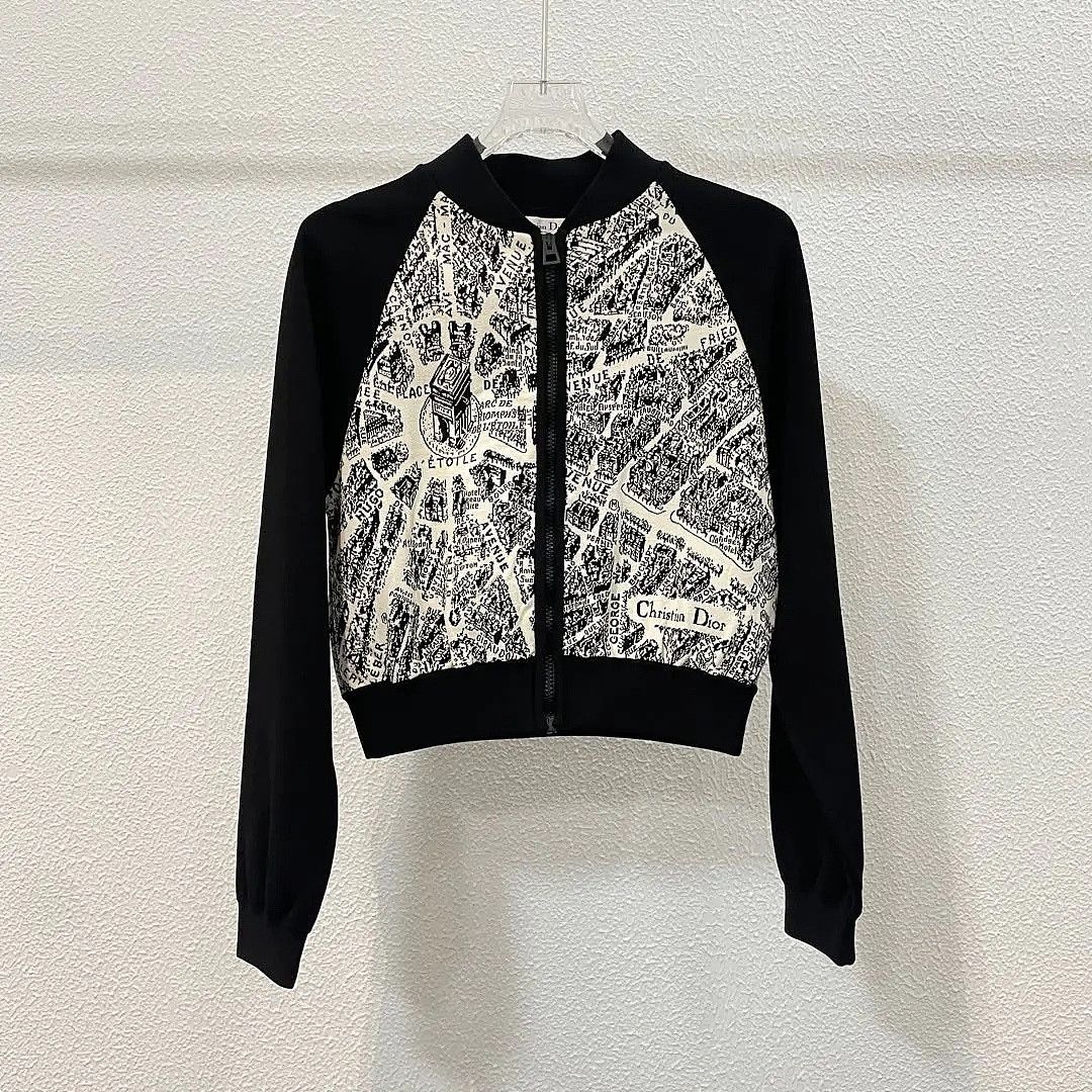 Dior Dior Paris Map Print Zip Jacket Size 34 Size XS / US 0-2 / IT 36-38 - 1 Thumbnail