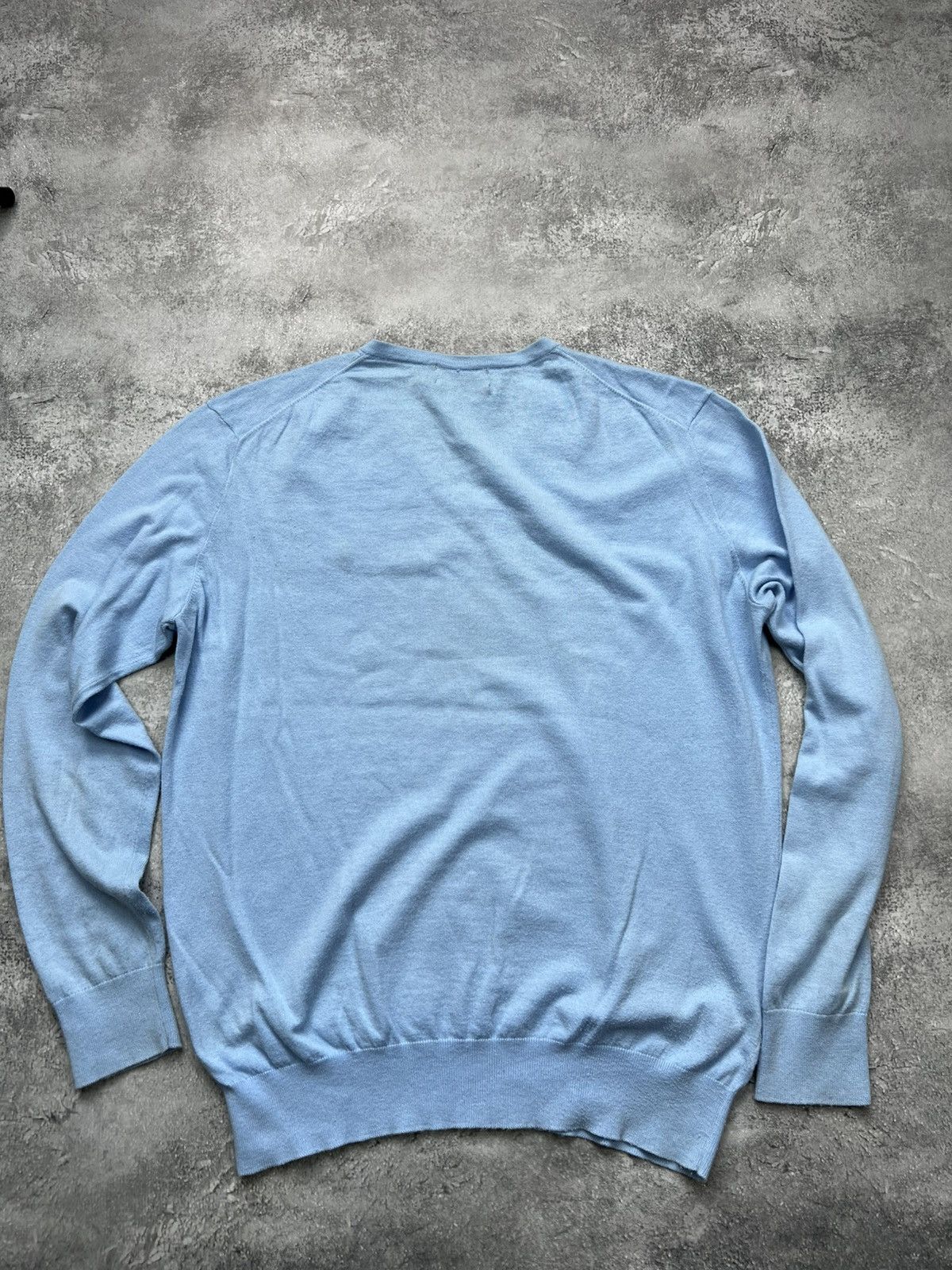 Polo Ralph Lauren Polo Ralph Lauren Blue Sweater Mens V-Neck Cashmere Size US S / EU 44-46 / 1 - 6 Thumbnail