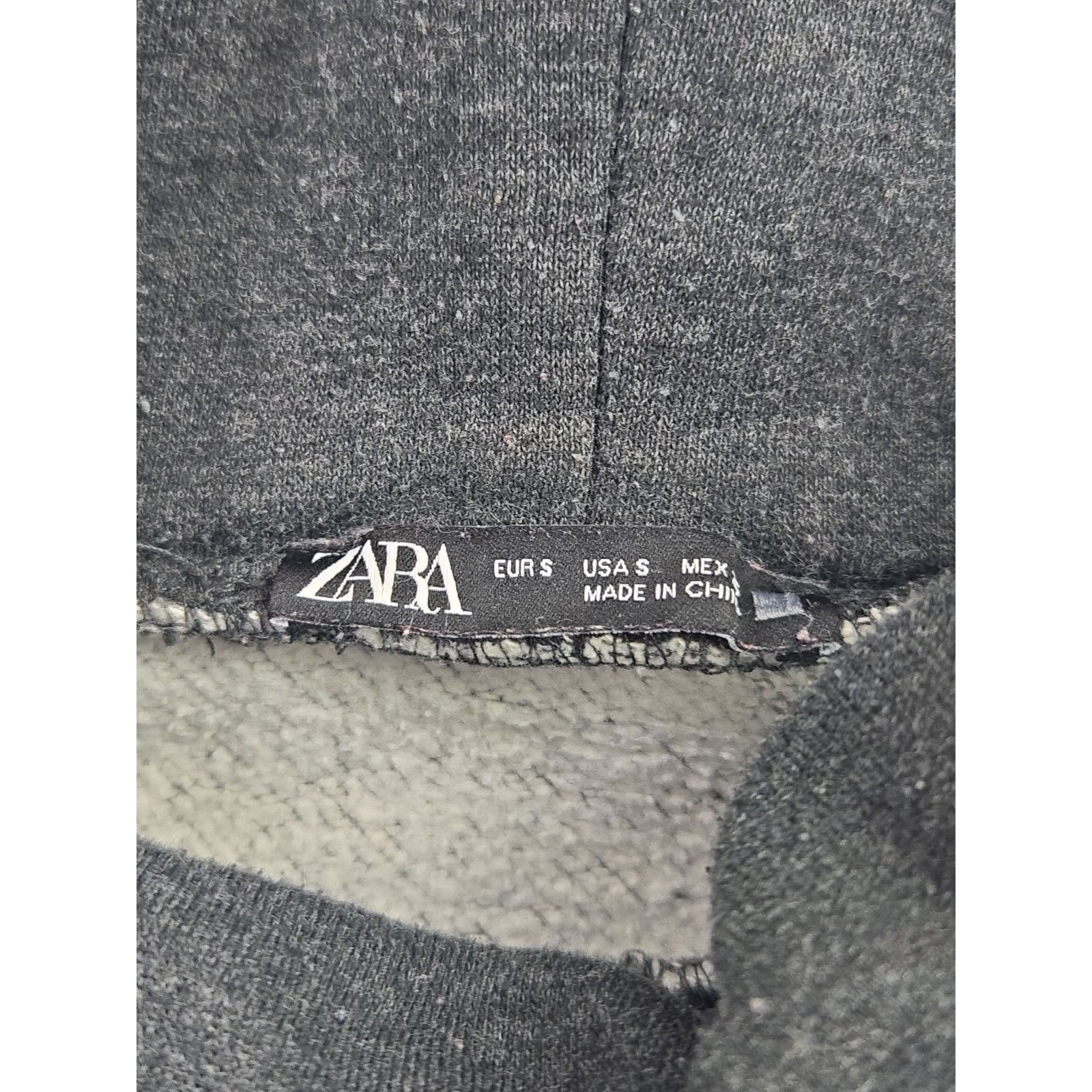 Zara Zara | Gray, Cropped, Turtleneck Sweatshirt | Size Small Size S / US 4 / IT 40 - 2 Thumbnail