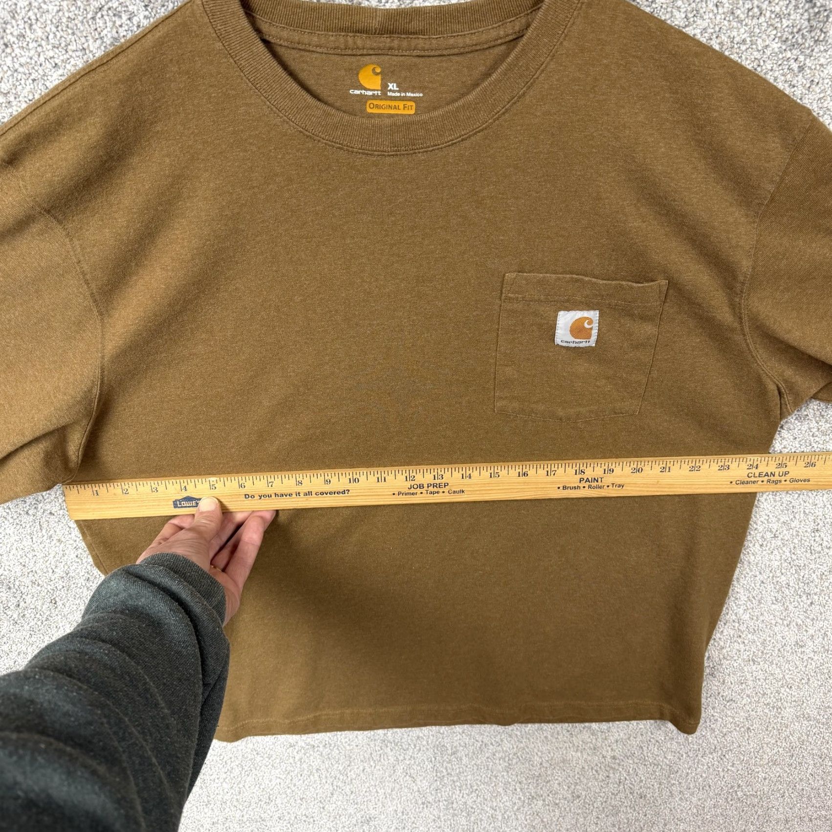 Carhartt Carhartt Shirt Mens XL Brown Heavyweight Pocket Tee Original Fit K87 Workwear Size US XL / EU 56 / 4 - 3 Thumbnail