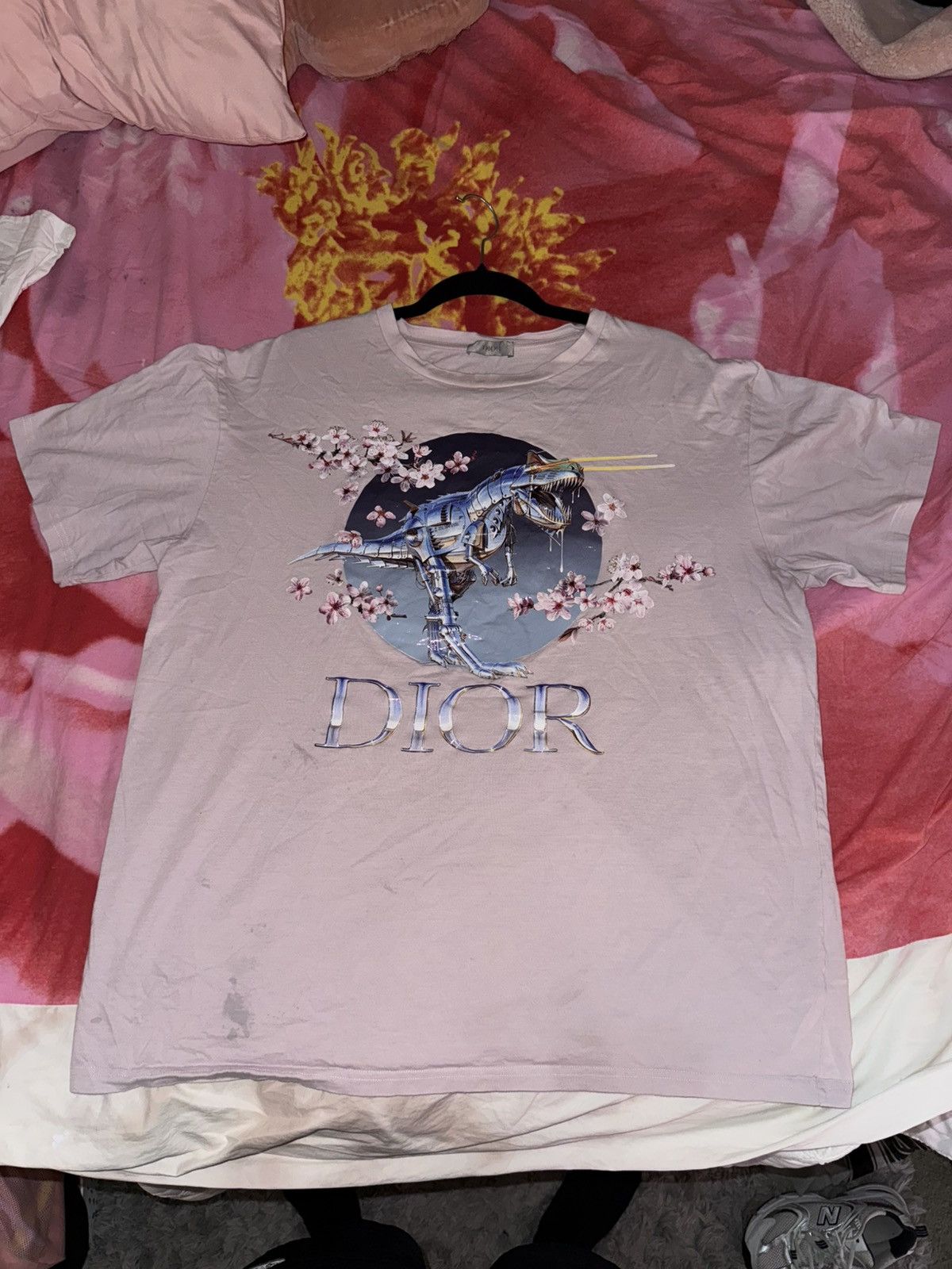Dior Dior x Kim Jones x SORAYAMA Dinosaur Logo Tee Size US XL / EU 56 / 4 - 1 Thumbnail