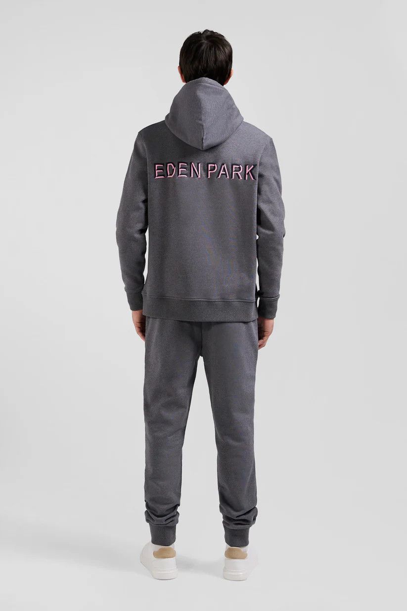 Eden Park o1s22i1n1024 Embroidered Logo Hooded Sweatshirt in Grey Size US L / EU 52-54 / 3 - 6 Thumbnail