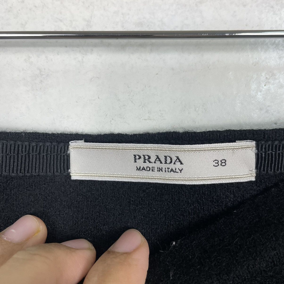 Prada 💥PRADA GODET WOOL SKIRT BLACK Size 28" / US 6 / IT 42 - 8 Thumbnail