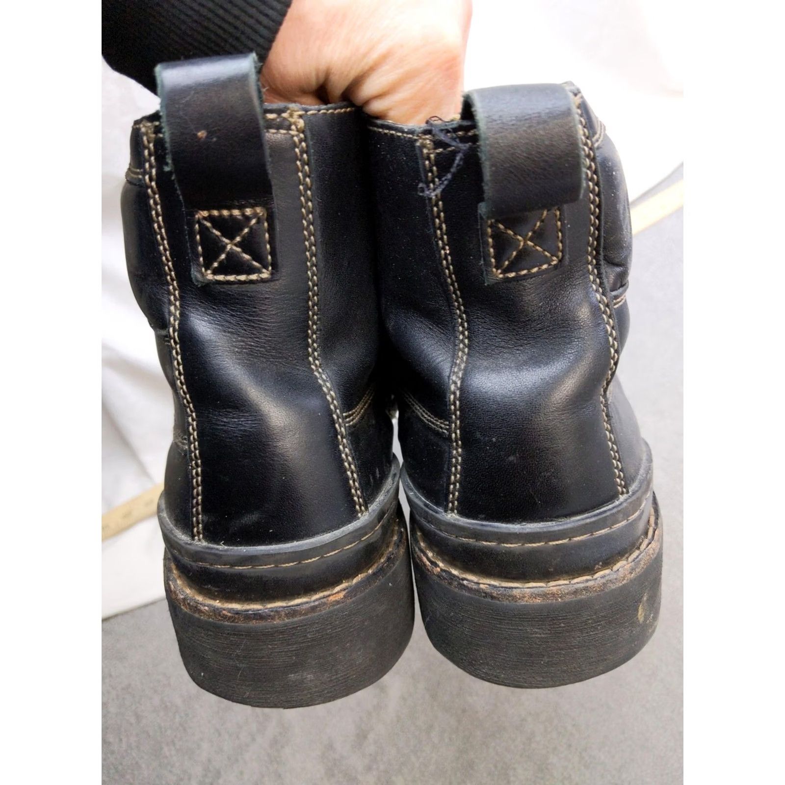 Clarks Clarks Boots Mens Size 13 Black Leather Cap Toe Combat Side Zip Lace Up 33736 Size ONE SIZE - 4 Thumbnail