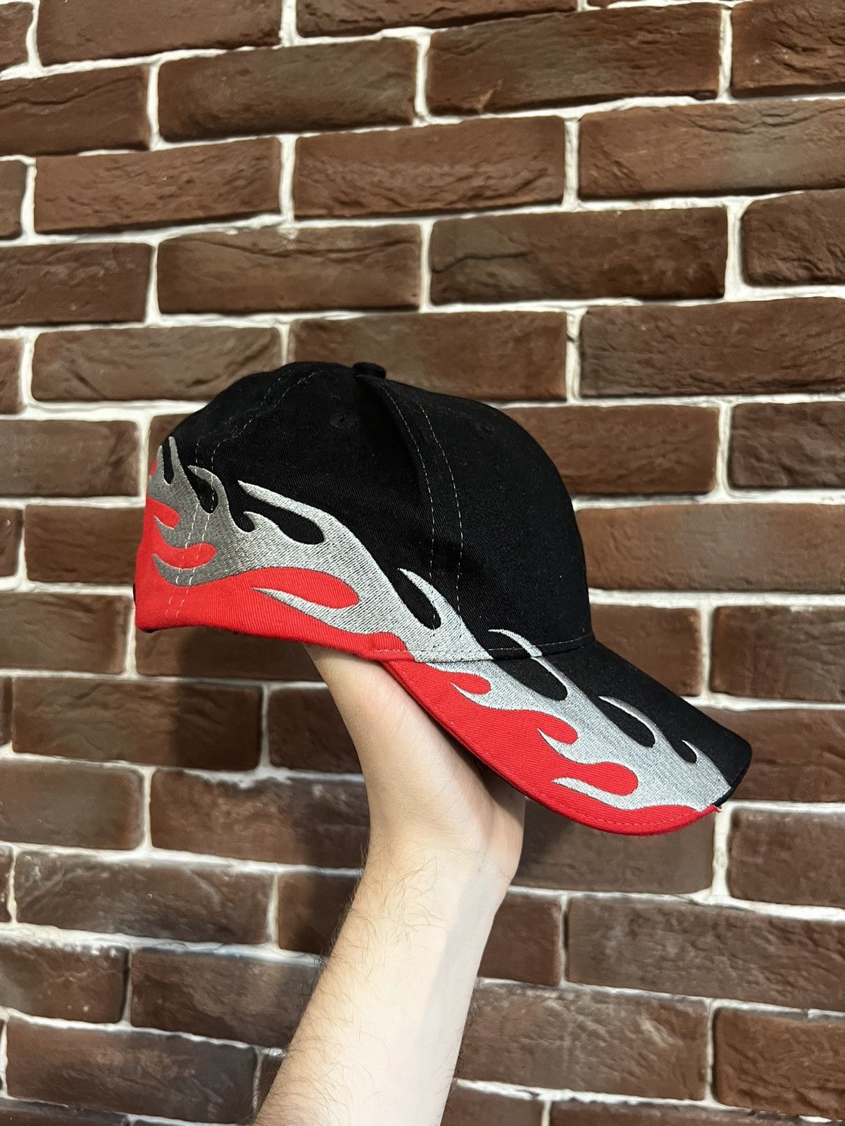 Japanese Brand Vintage Y2k Avant Garde Devil Flame Cap Hat Streetwear Size ONE SIZE - 3 Thumbnail