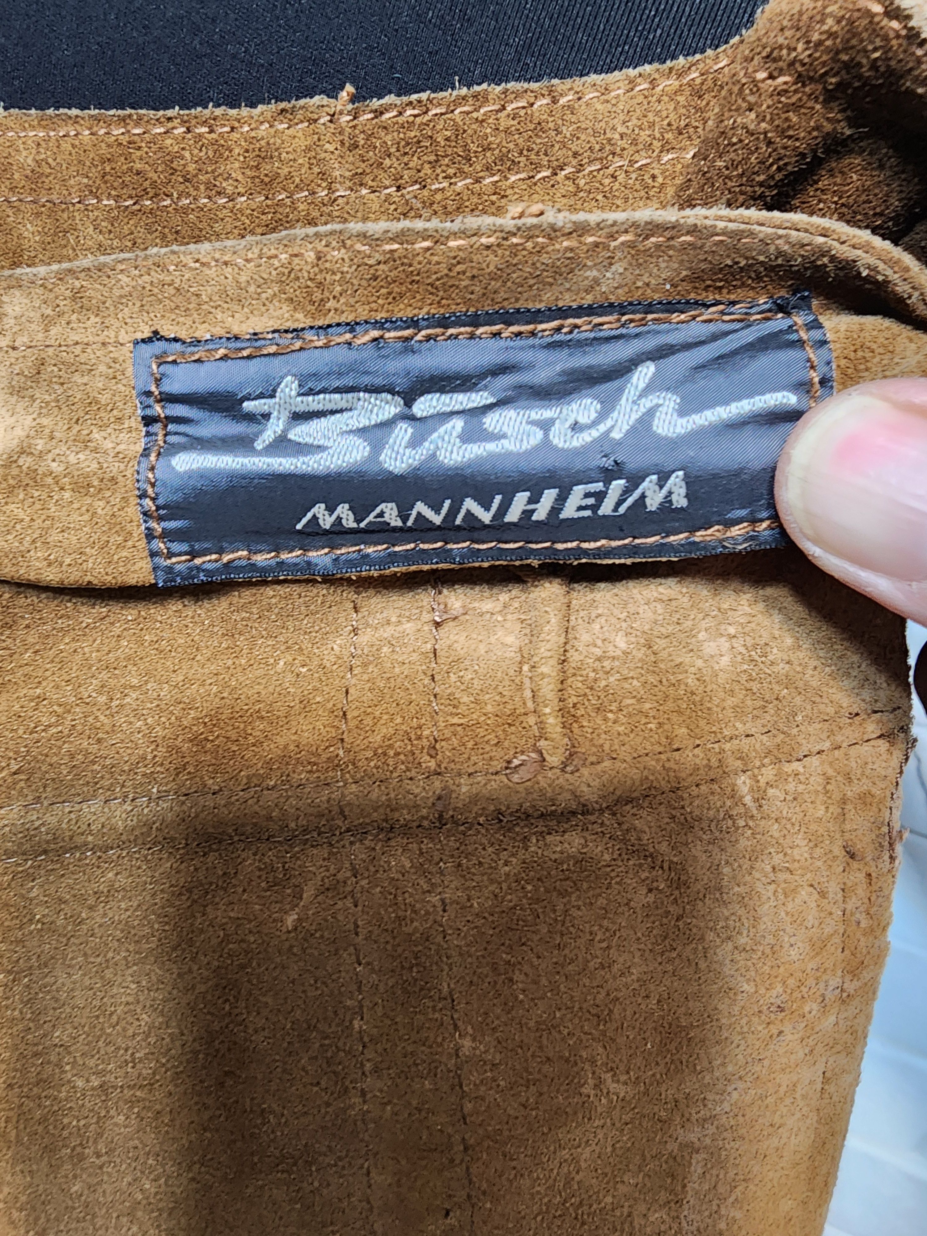 Other Brown Suede Leather Skirt, Metal Buttons Fasteners Size 28" / US 6 / IT 42 - 8 Thumbnail