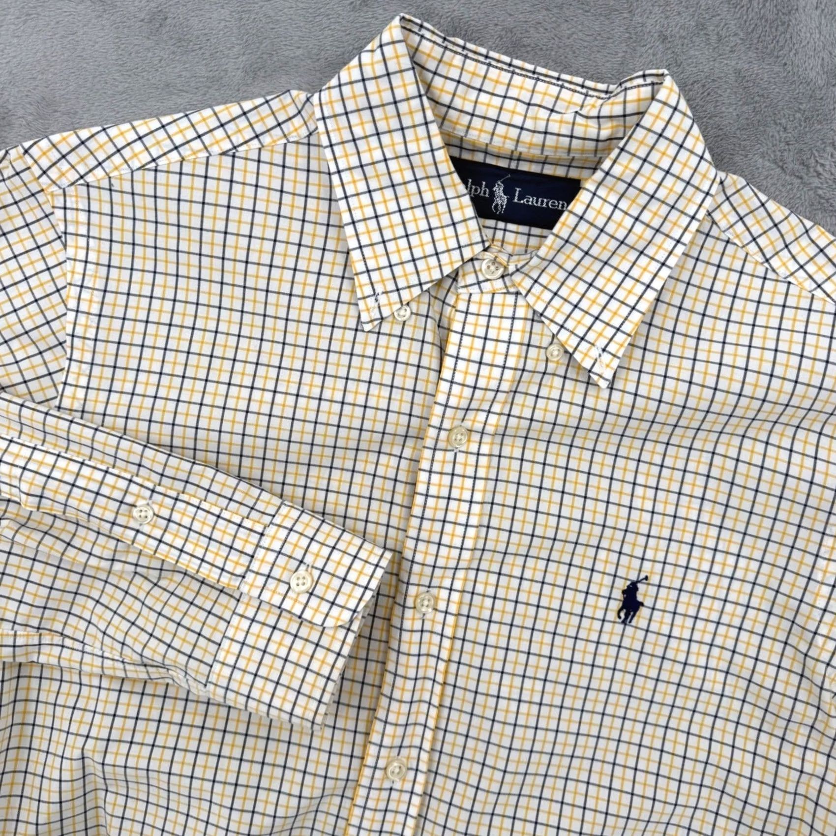 Ralph Lauren Ralph Lauren Shirt Mens S Yellow Men Button Down Plaid Long Sleeve Classic Fit Size Size US S / EU 44-46 / 1 - 2 Thumbnail