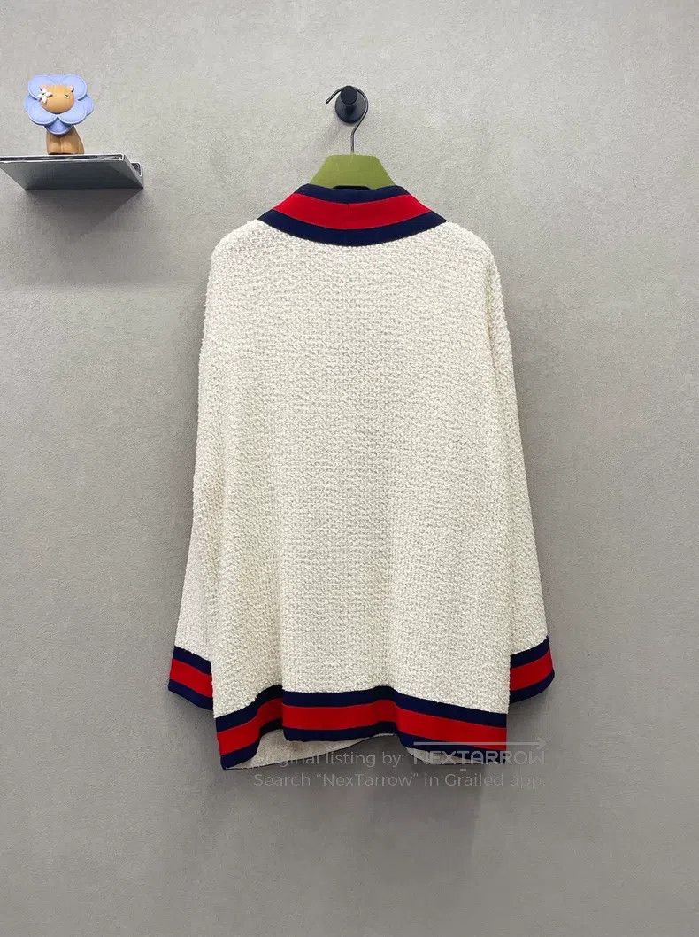 Gucci Gucci Apricot-coloured striped cardigan coat Size XS / US 0-2 / IT 36-38 - 1 Thumbnail