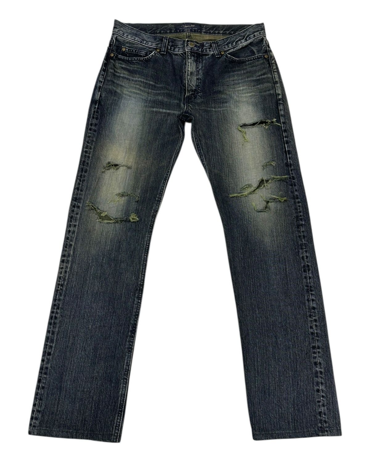 Comme des Garcons × Edwin × If Six Was Nine Edwin Jean Pour Femme Vienus Jeans Thrash Distressed Denim Size 32" / US 10 / IT 46 - 1 Thumbnail