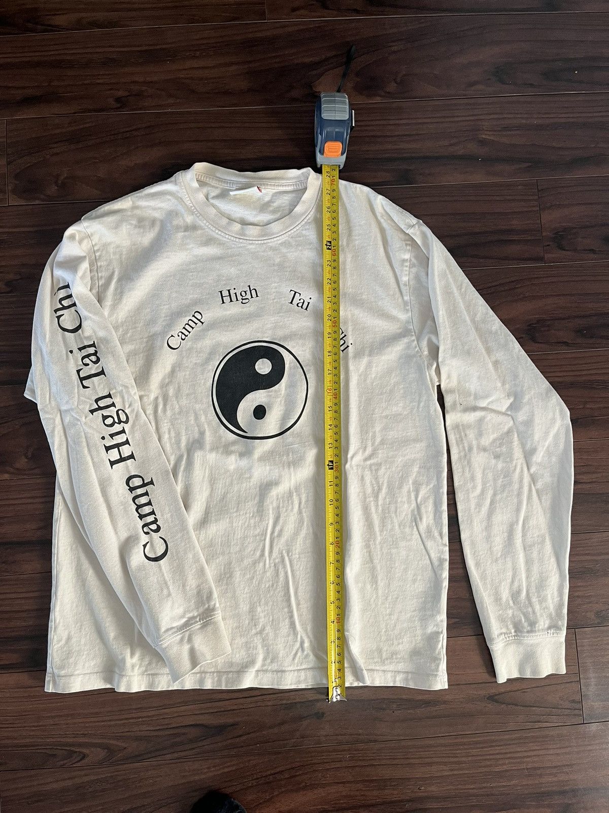 image of Camp High Tai Chi Longsleeve T-Shirt in Cream, Men's (Size Large)
