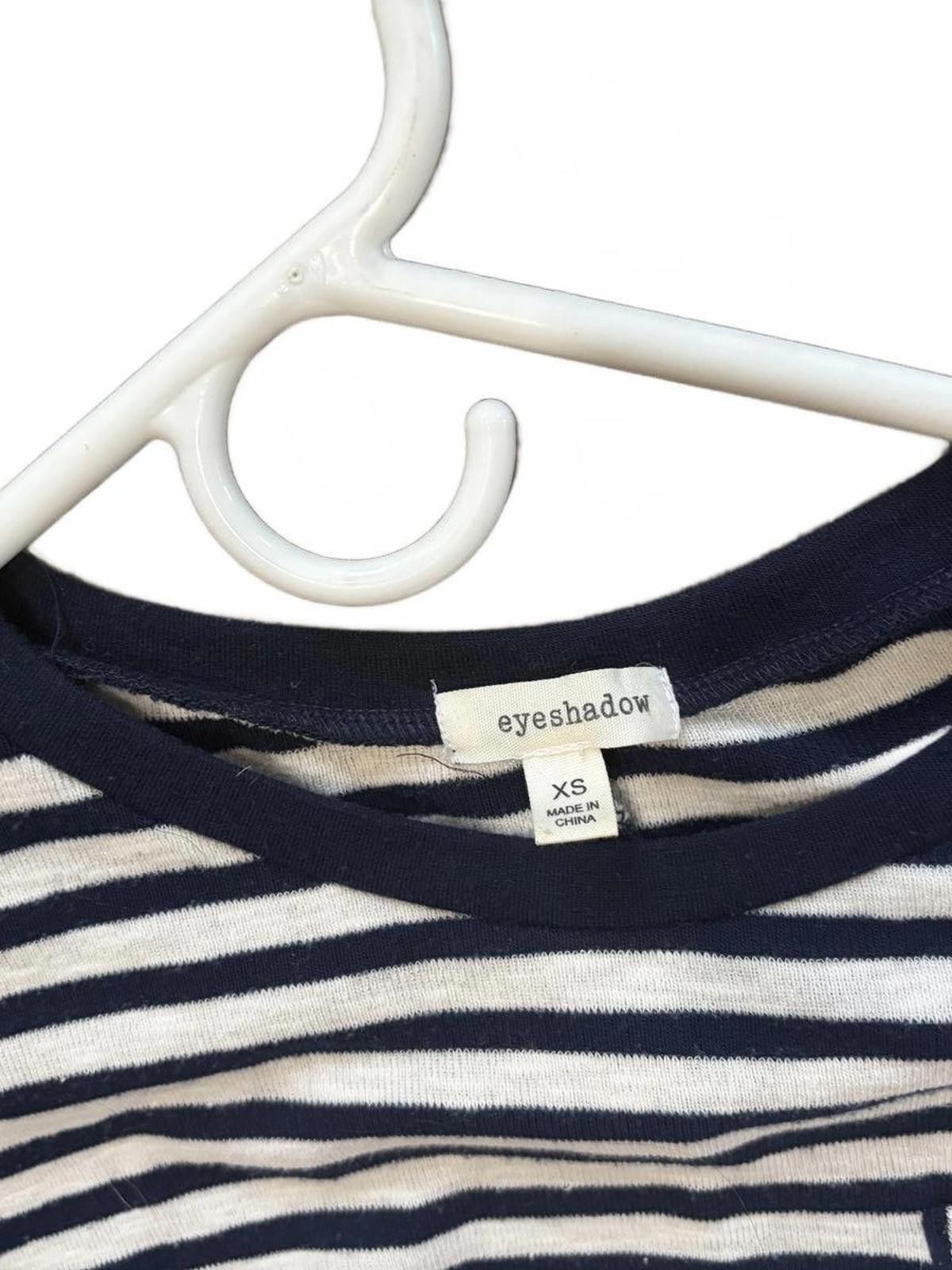 Other Striped Navy & White Short Sleeve Shirt with Front Pocket XS Size XS / US 0-2 / IT 36-38 - 3 Thumbnail
